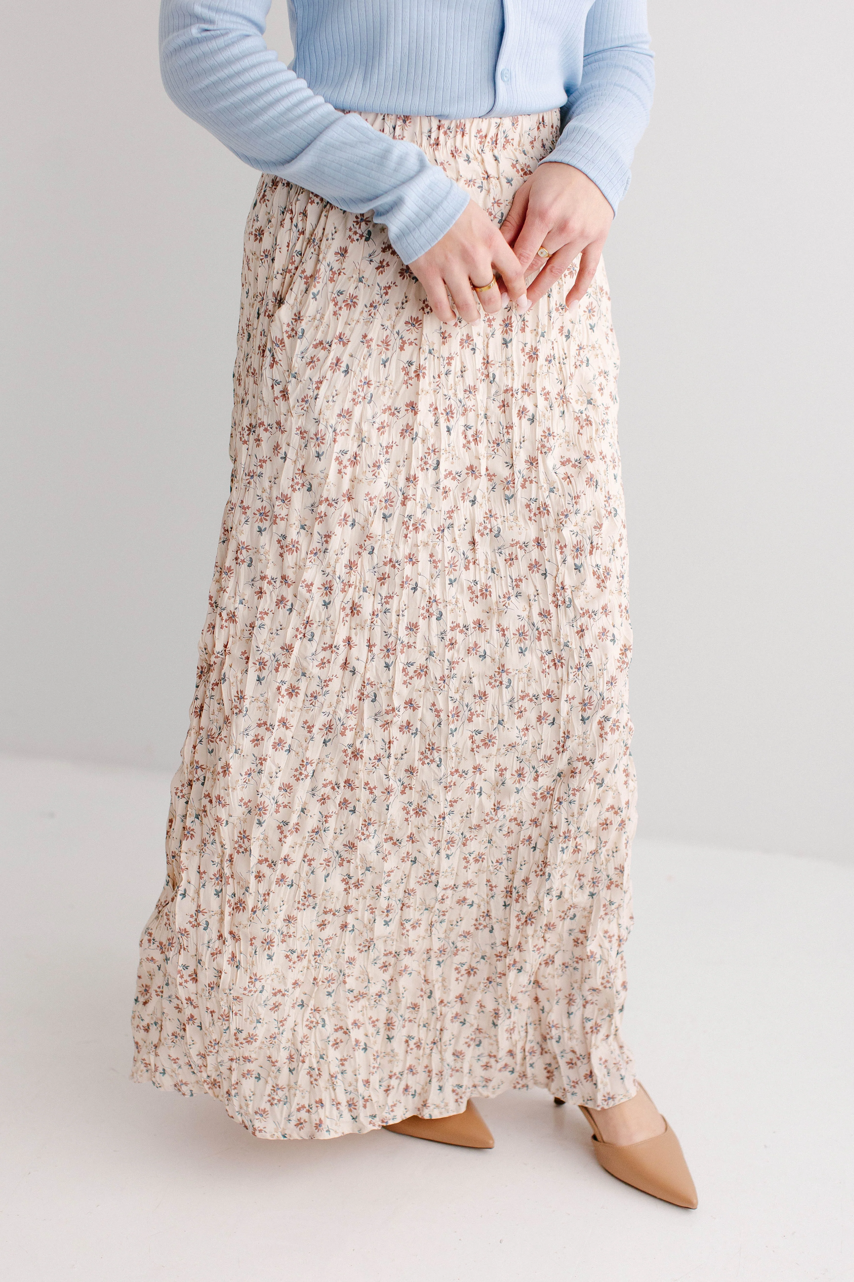 'Lotus' Floral Print Maxi Skirt - Image 3