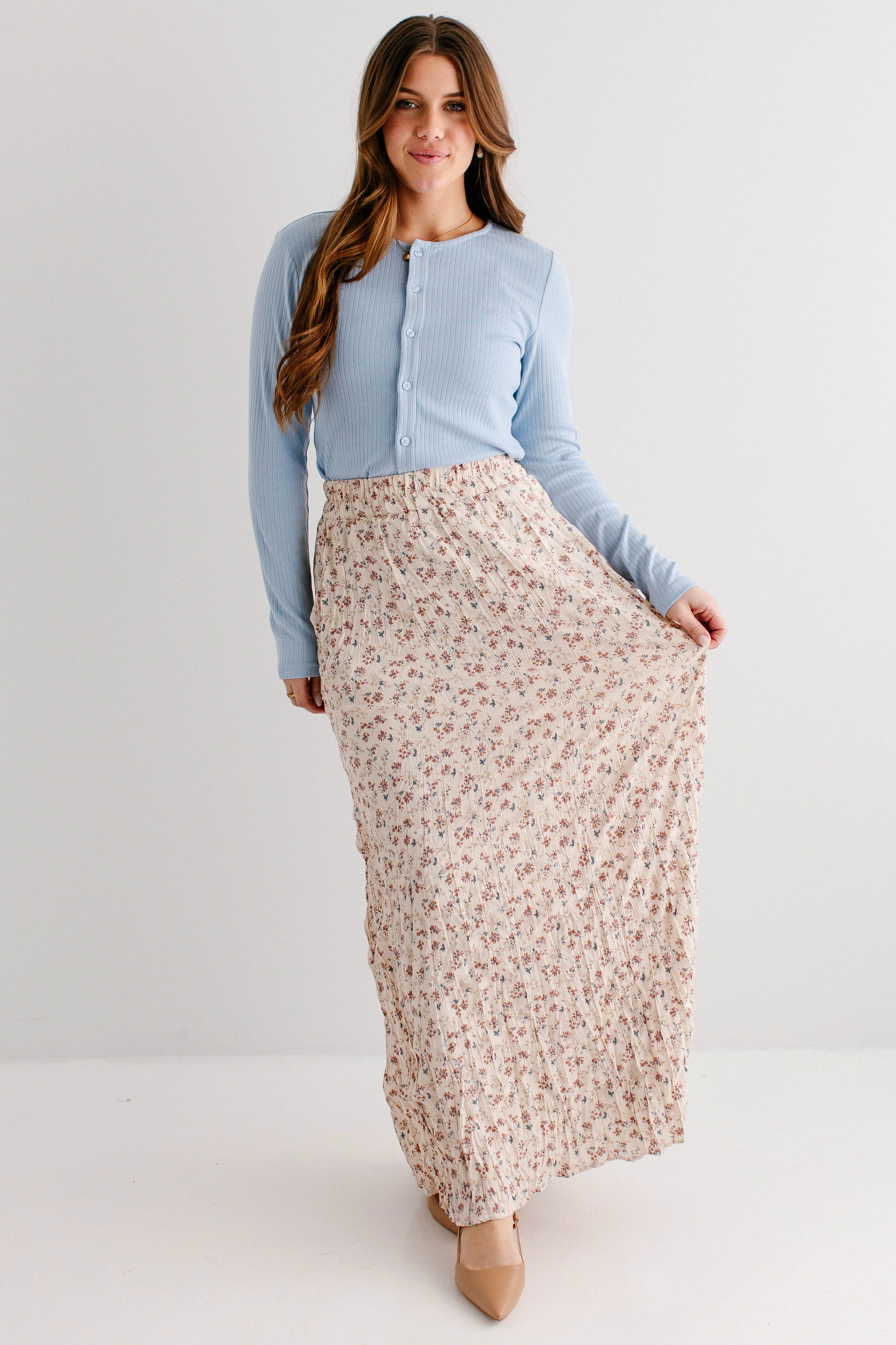 'Lotus' Floral Print Maxi Skirt - Image 4