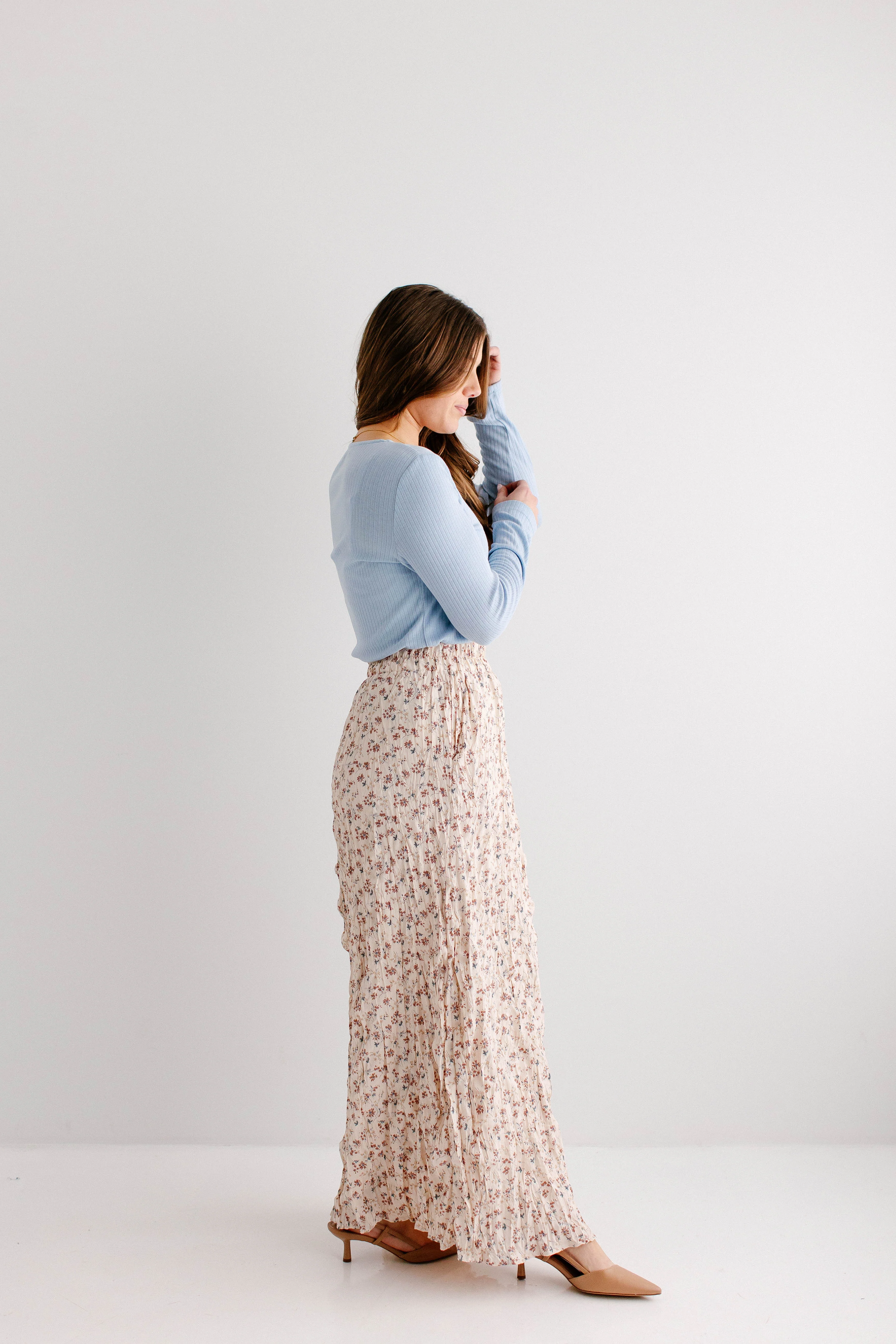 'Lotus' Floral Print Maxi Skirt - Image 7
