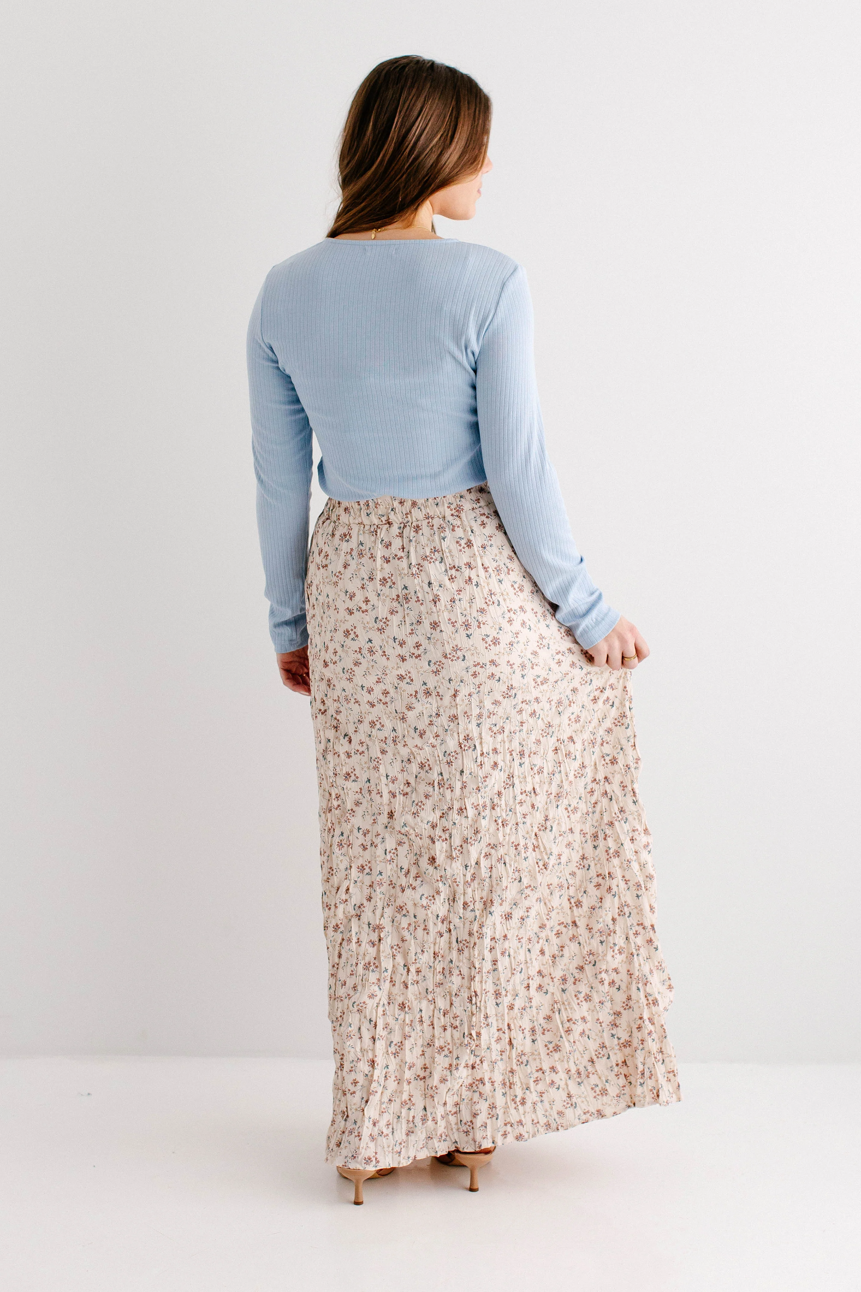 'Lotus' Floral Print Maxi Skirt - Image 8