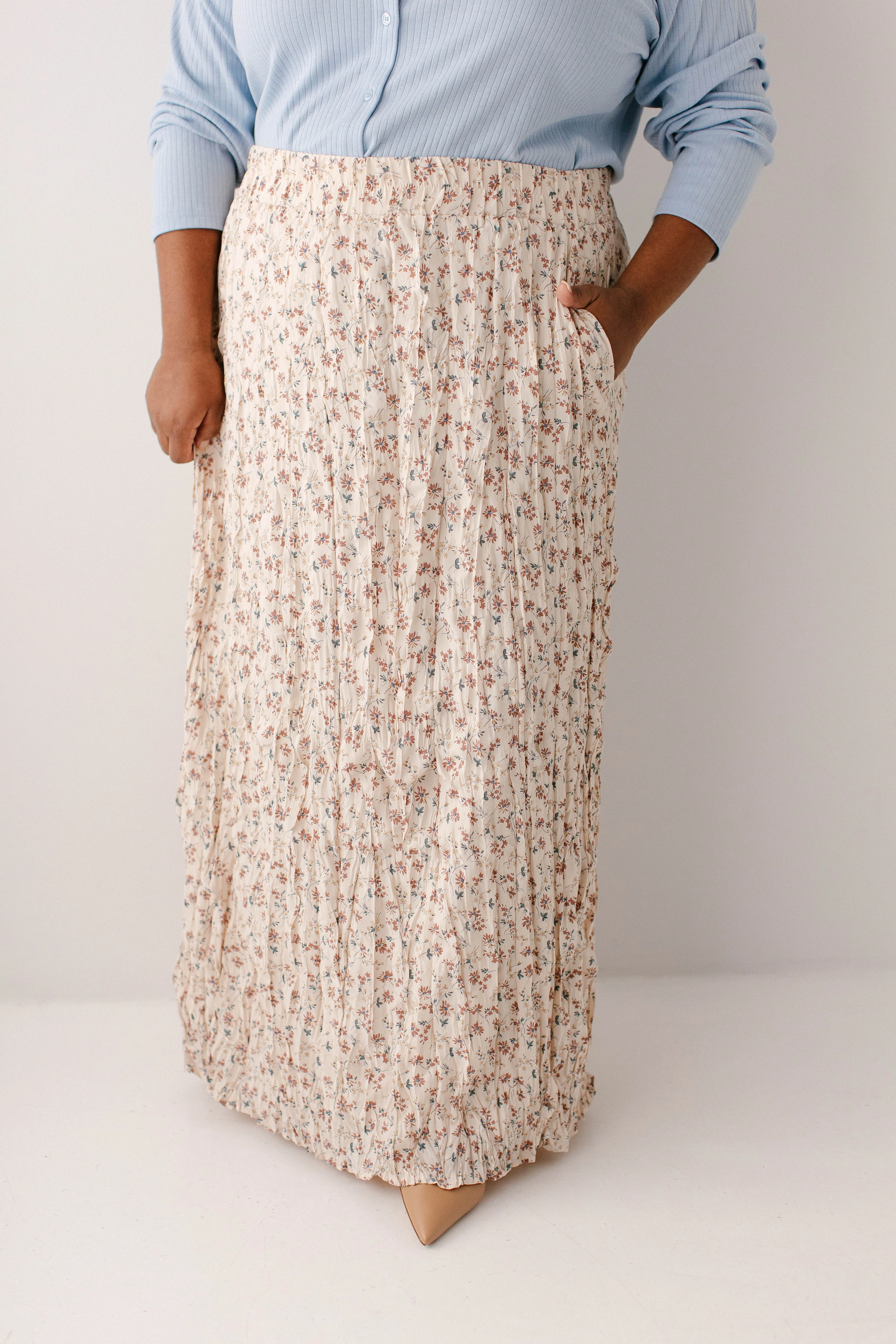 'Lotus' Floral Print Maxi Skirt - Image 9