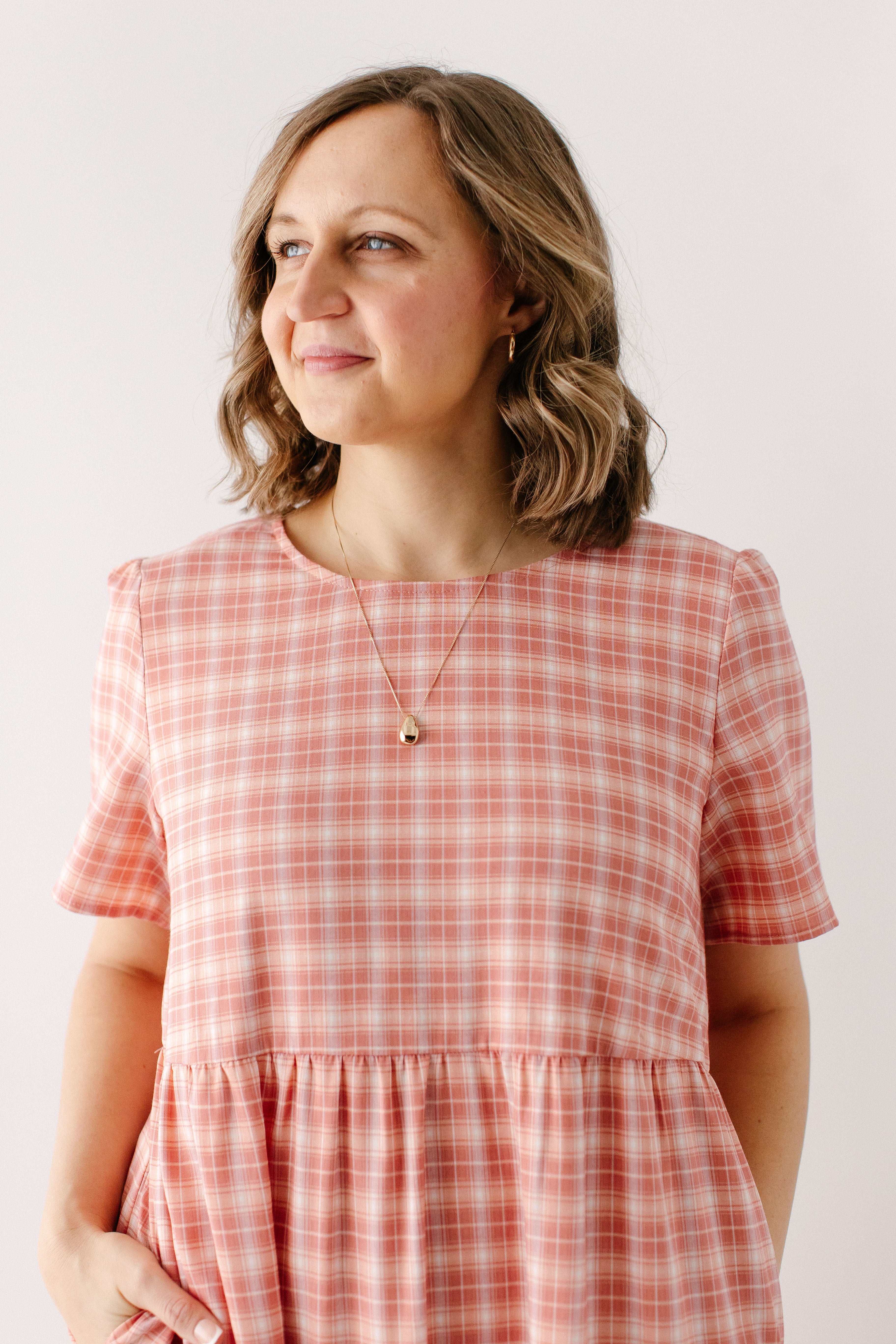 'Mabel' Plaid Print Midi Dress FINAL SALE - Image 3
