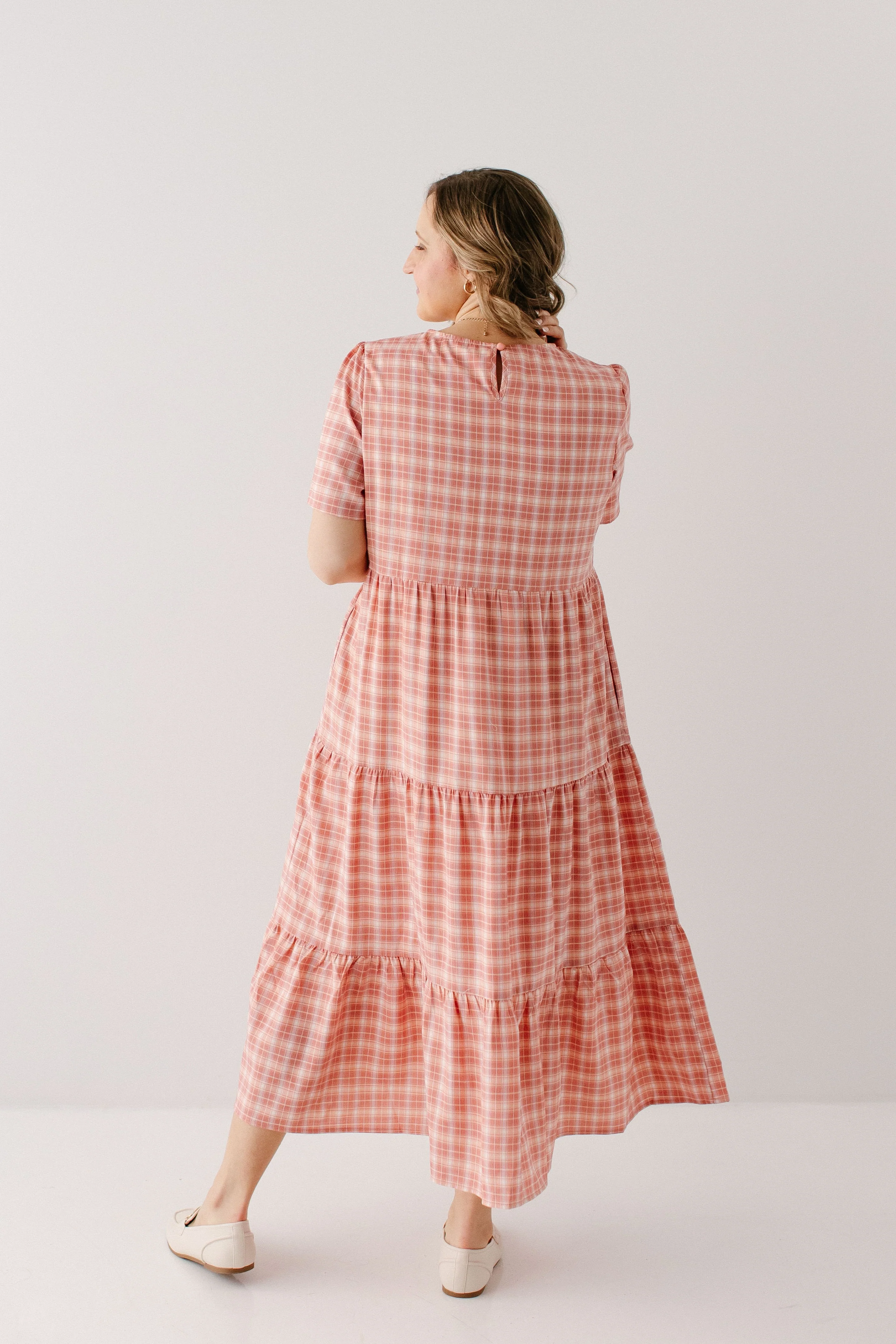 'Mabel' Plaid Print Midi Dress FINAL SALE - Image 7