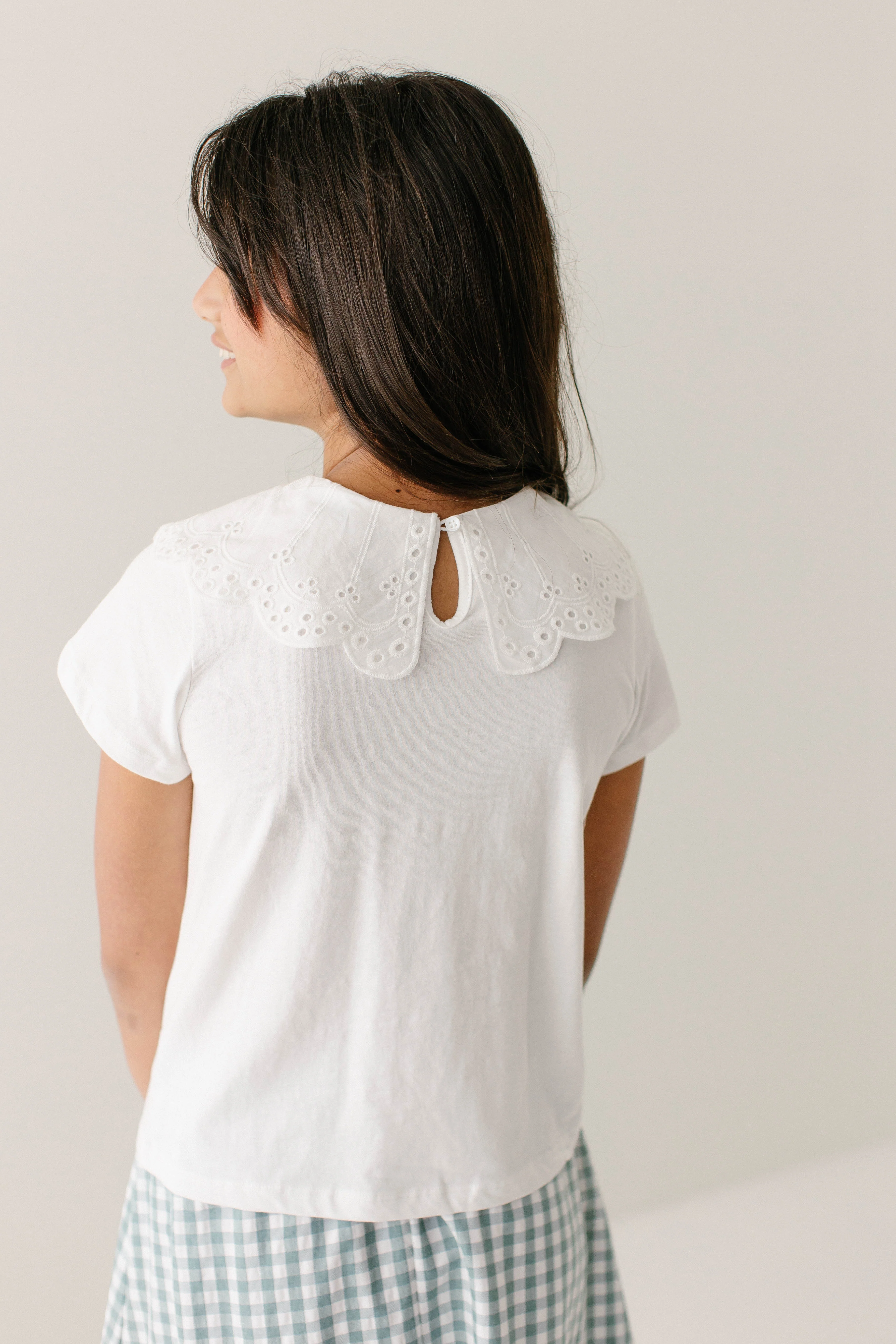 'Mallory' Girl Eyelet Collared Top FINAL SALE - Image 8