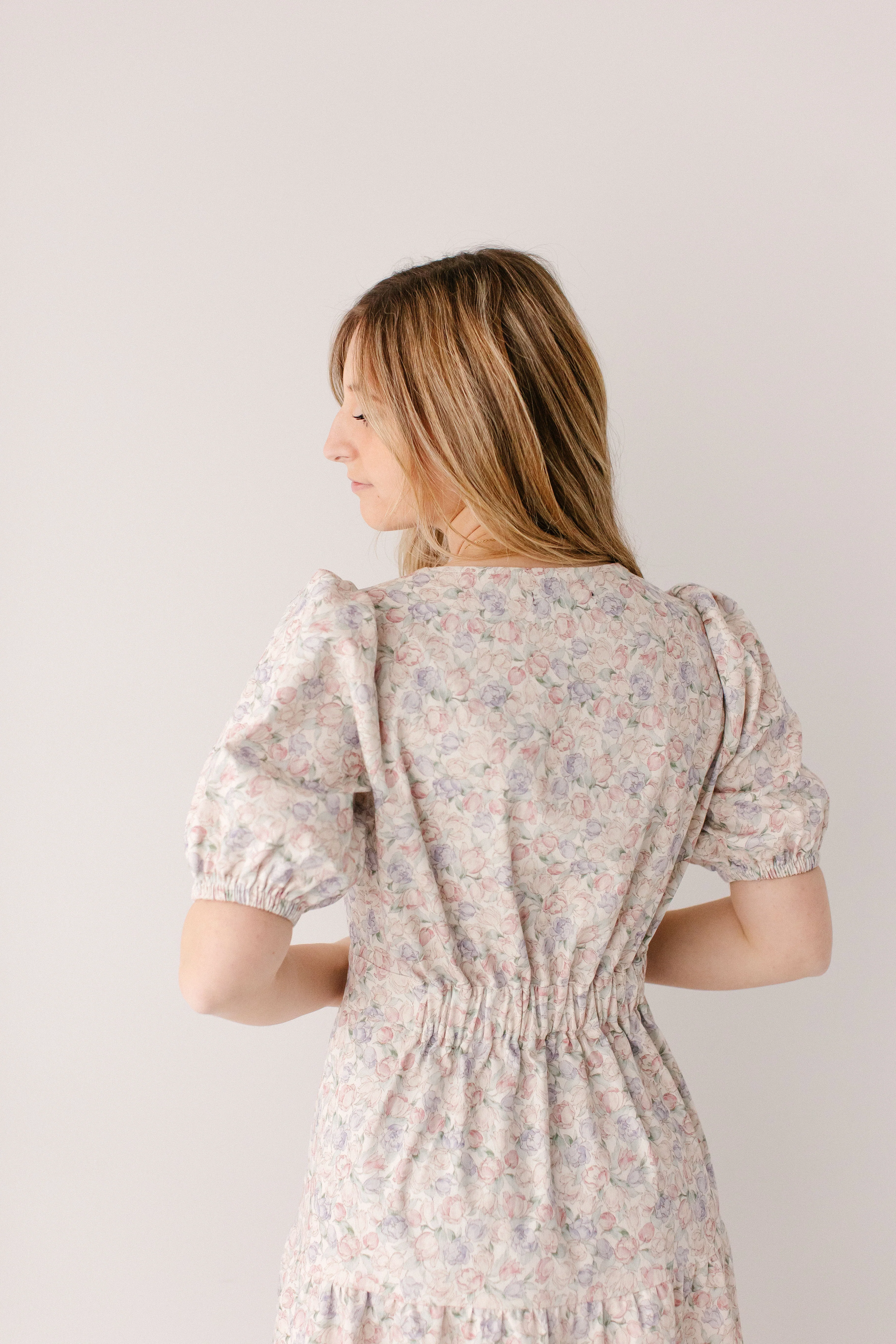 Marguerite Tulip Floral Button Down Midi Dress - Image 8