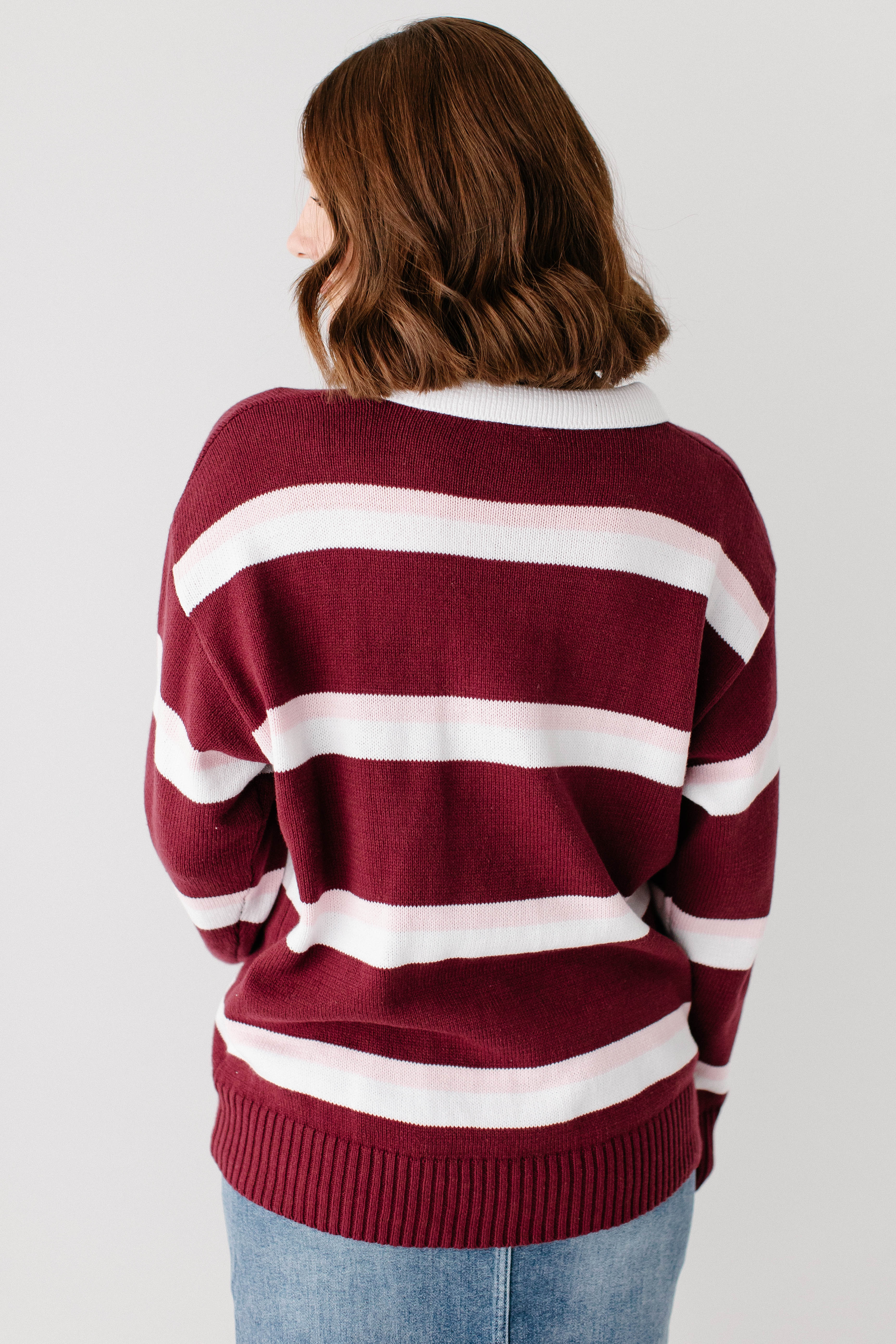 'Marshall' Striped Polo Sweater FINAL SALE - Image 6