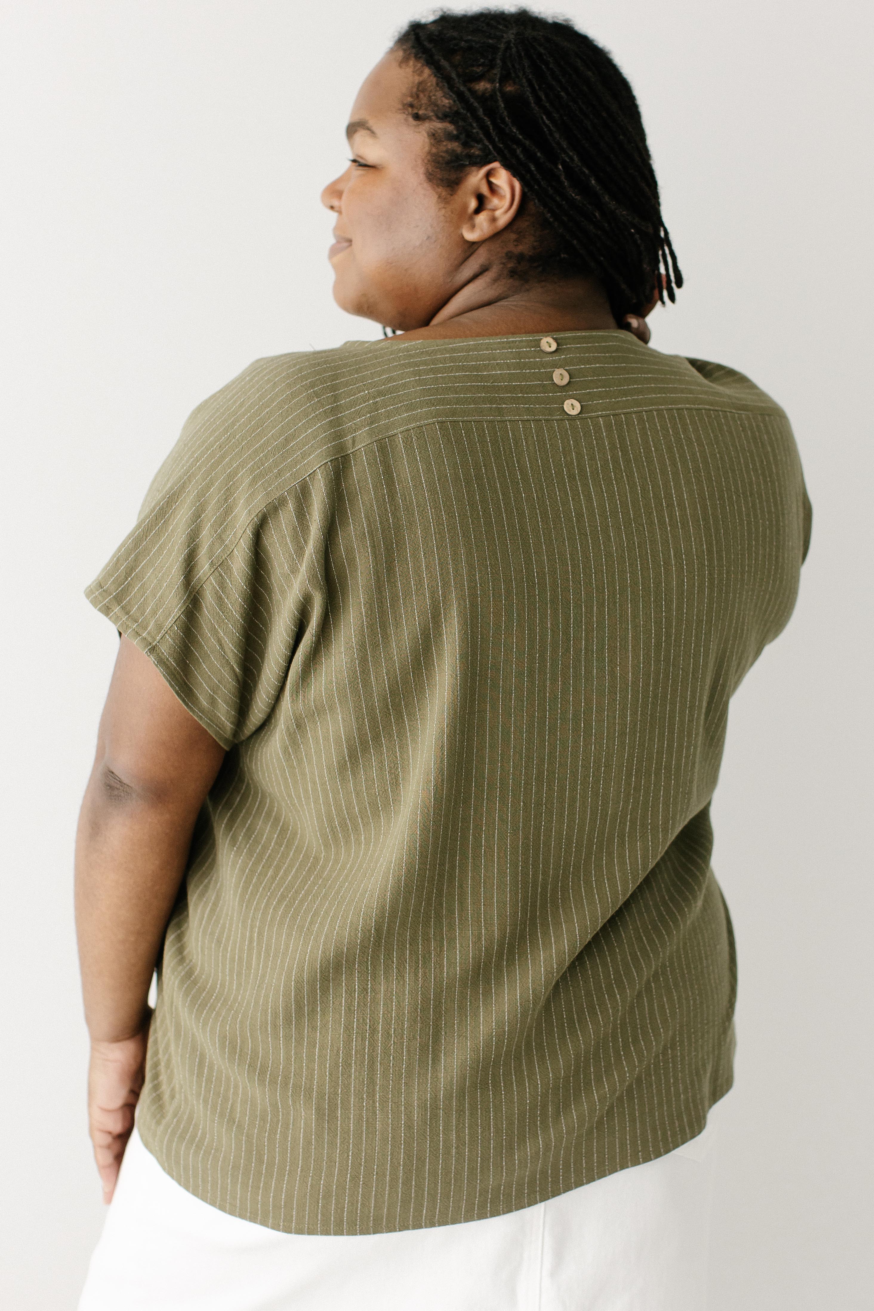 Meg Pinstripe Top - Image 10