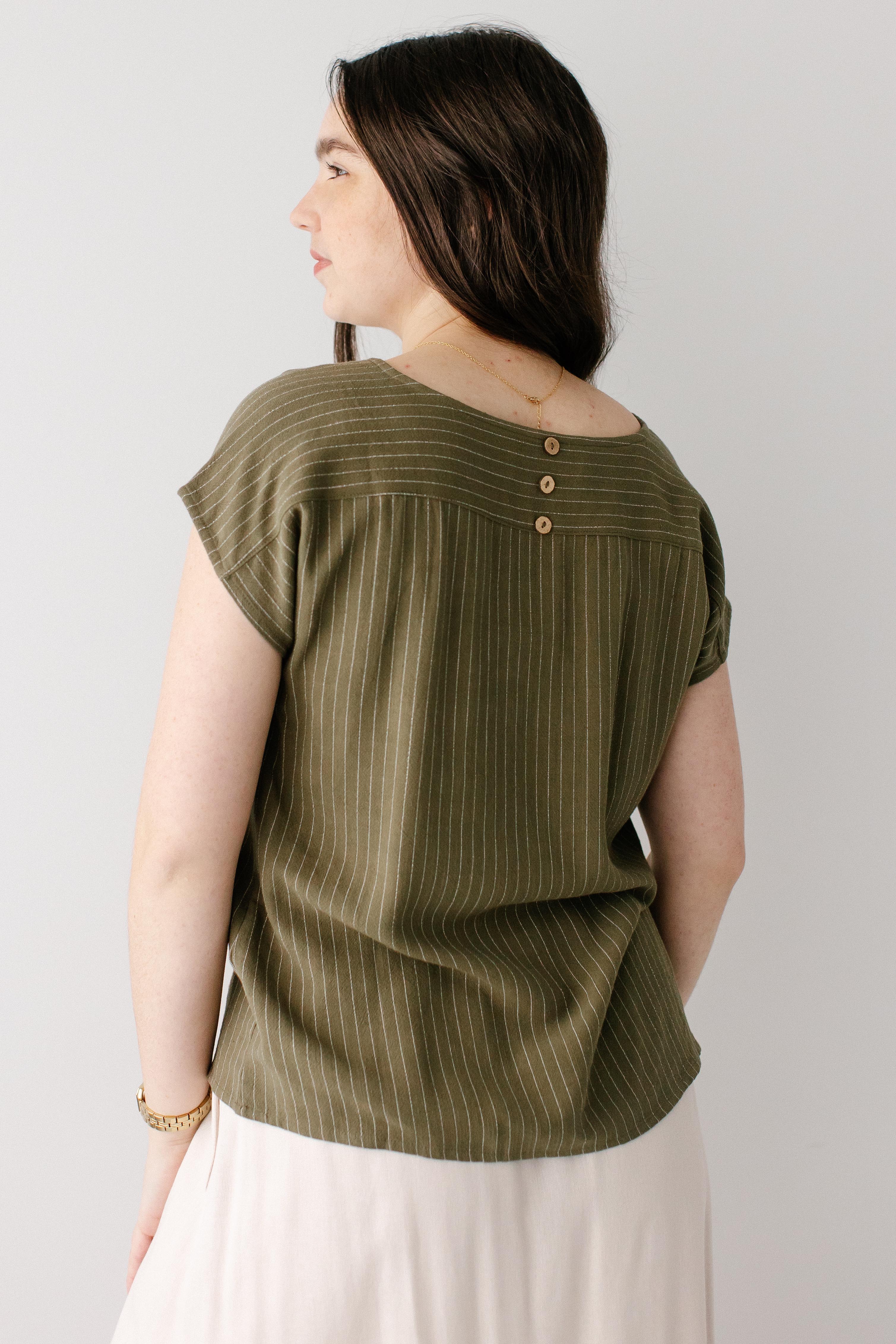 Meg Pinstripe Top - Image 4