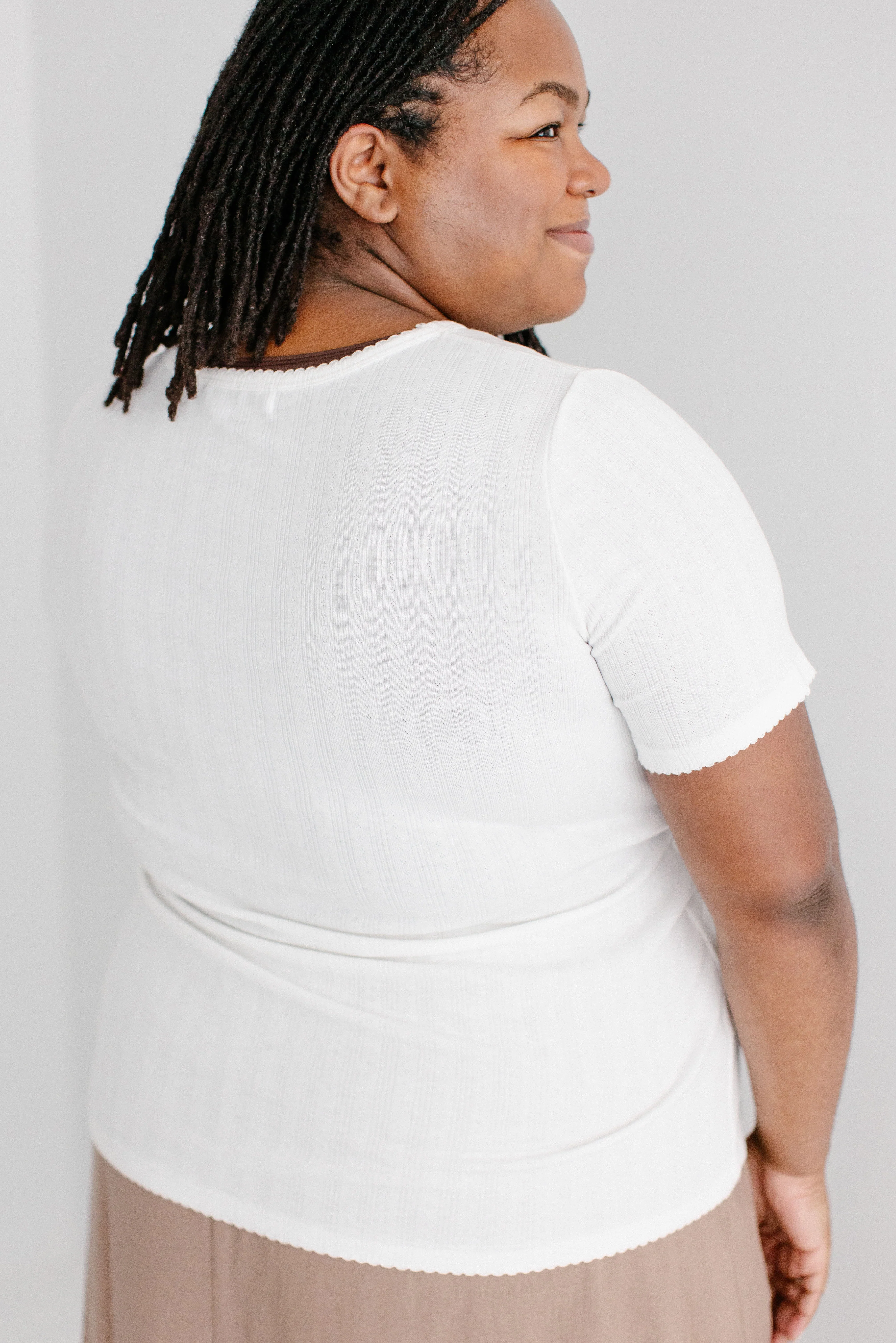 Mia Pointelle Knit Top - Image 27