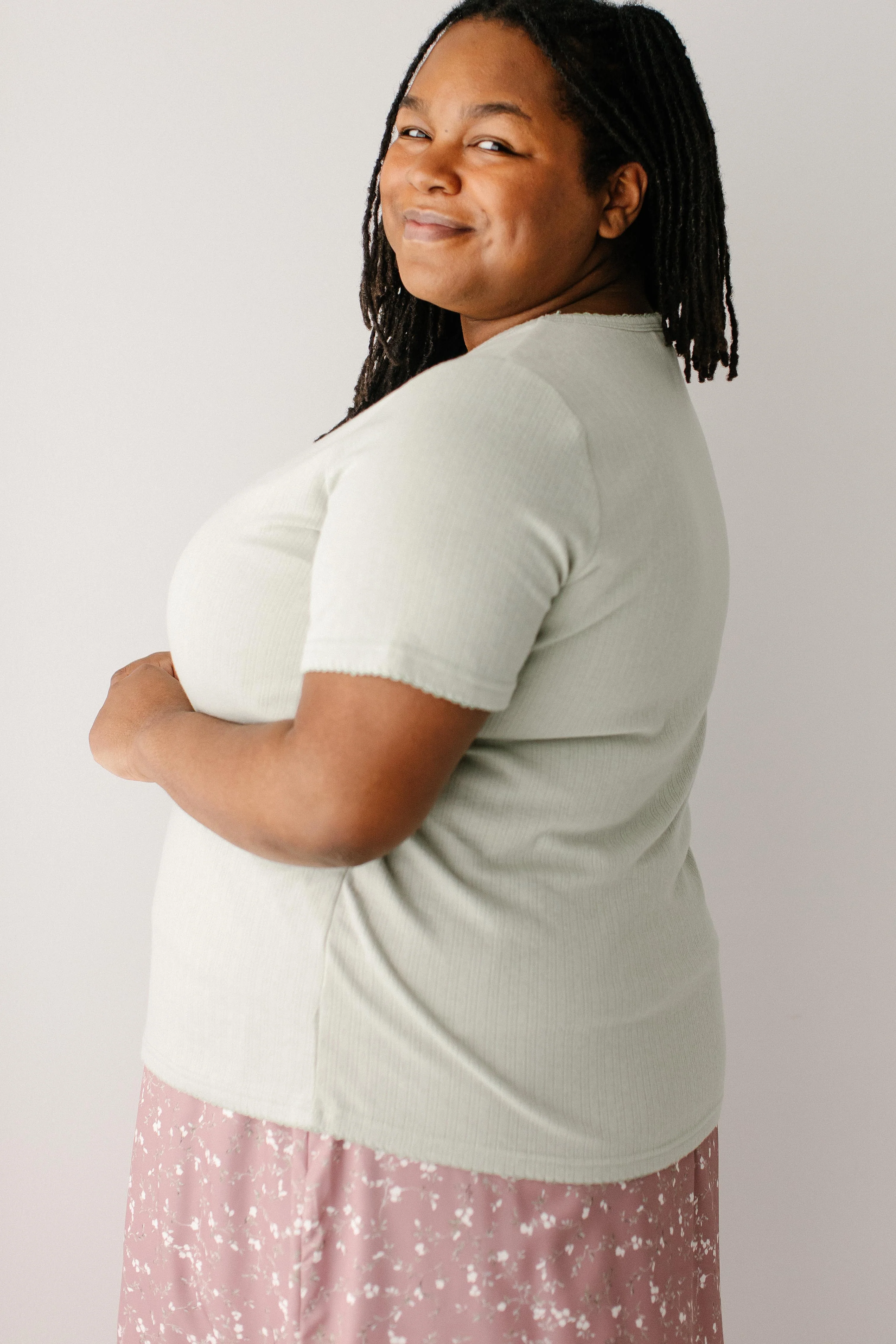 Mia Pointelle Knit Top - Image 4
