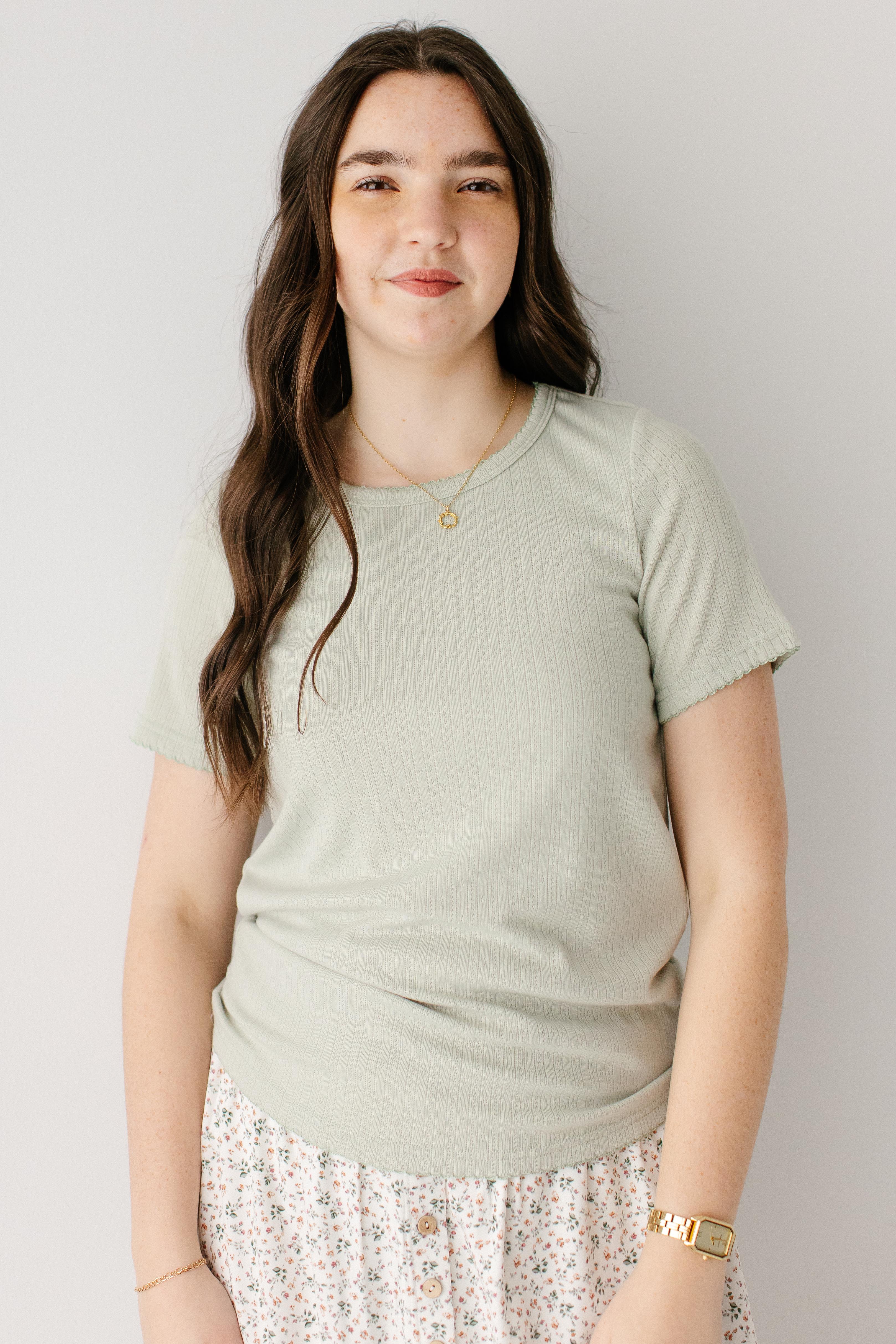 Mia Pointelle Knit Top - Image 5