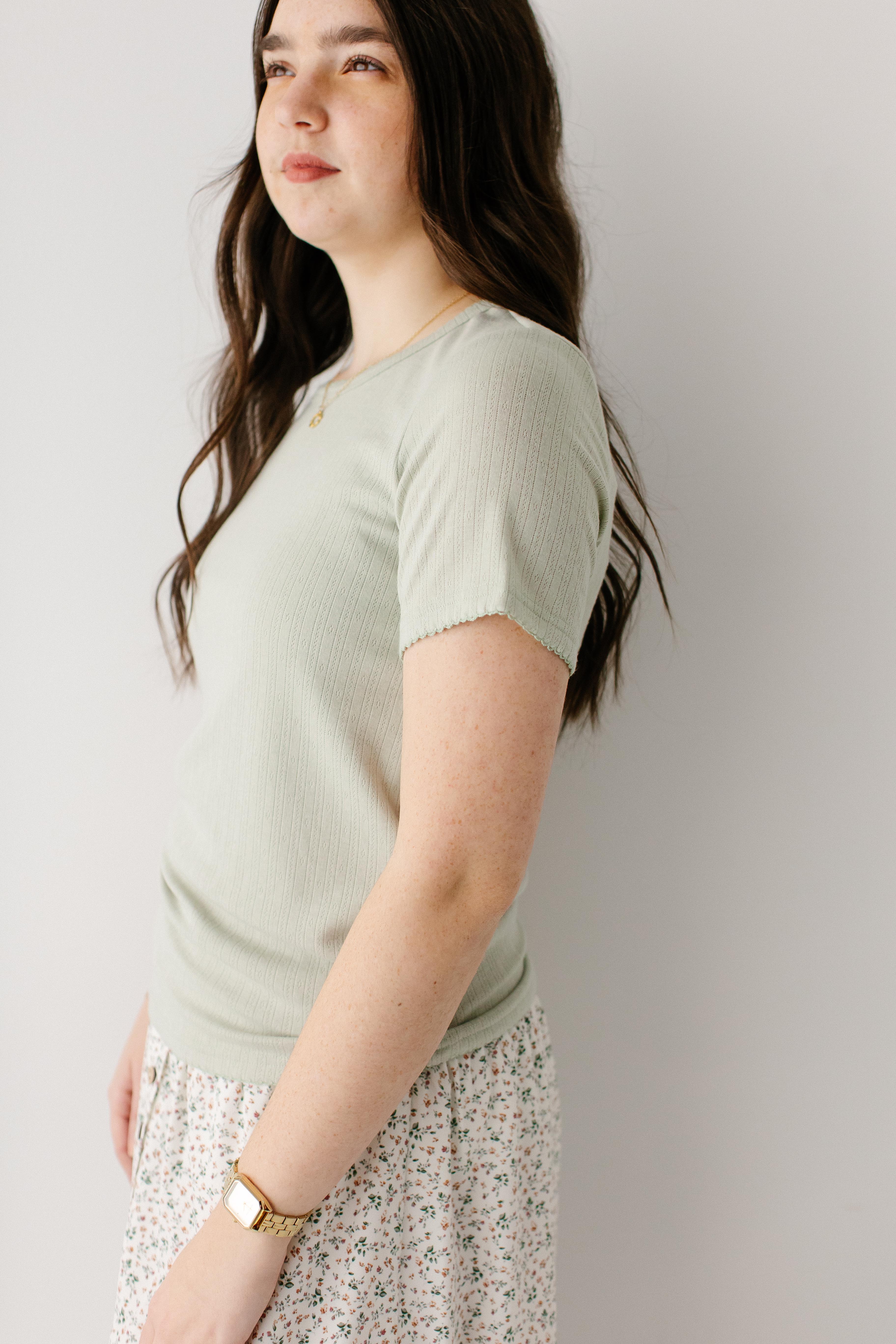 Mia Pointelle Knit Top - Image 7