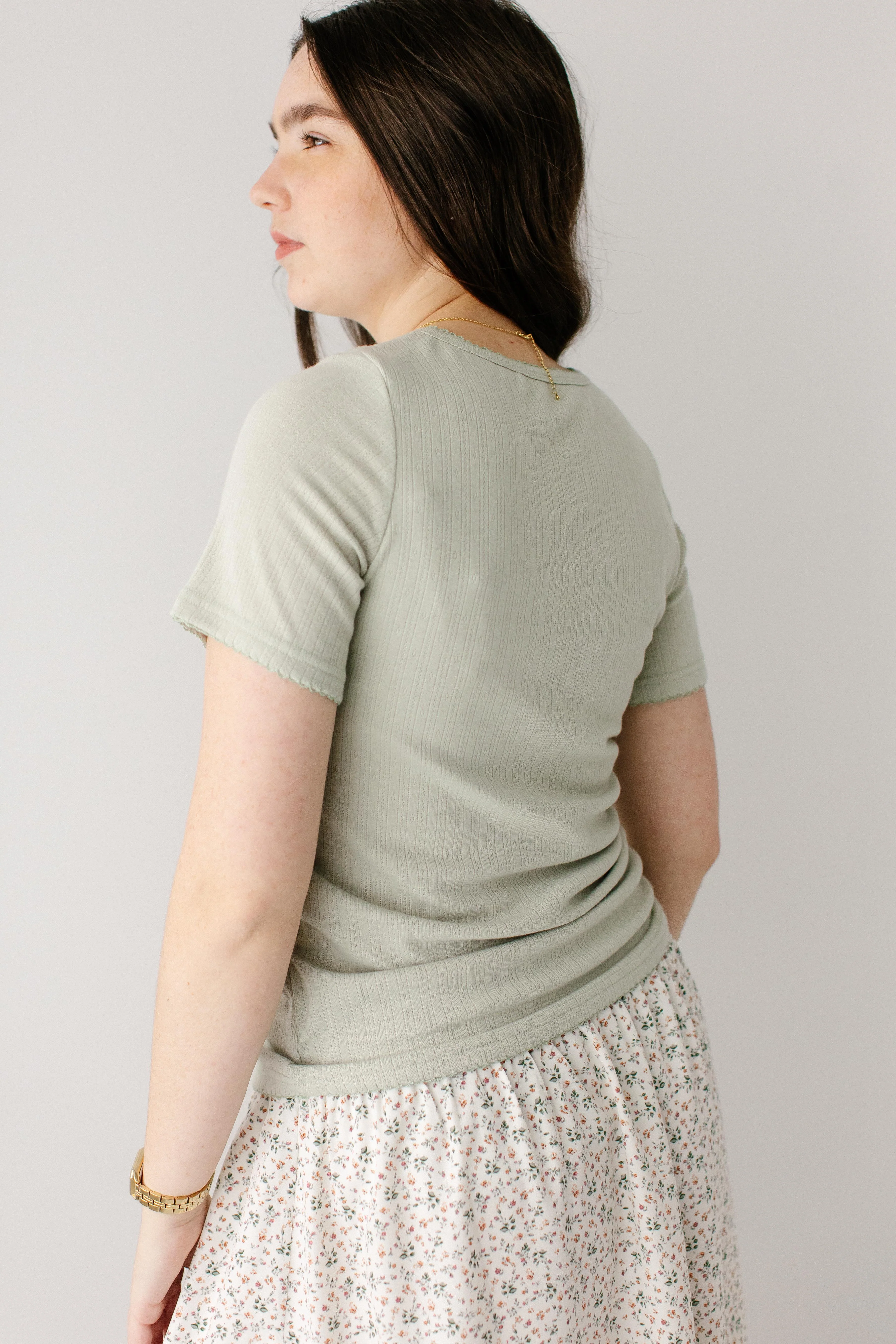 Mia Pointelle Knit Top - Image 8