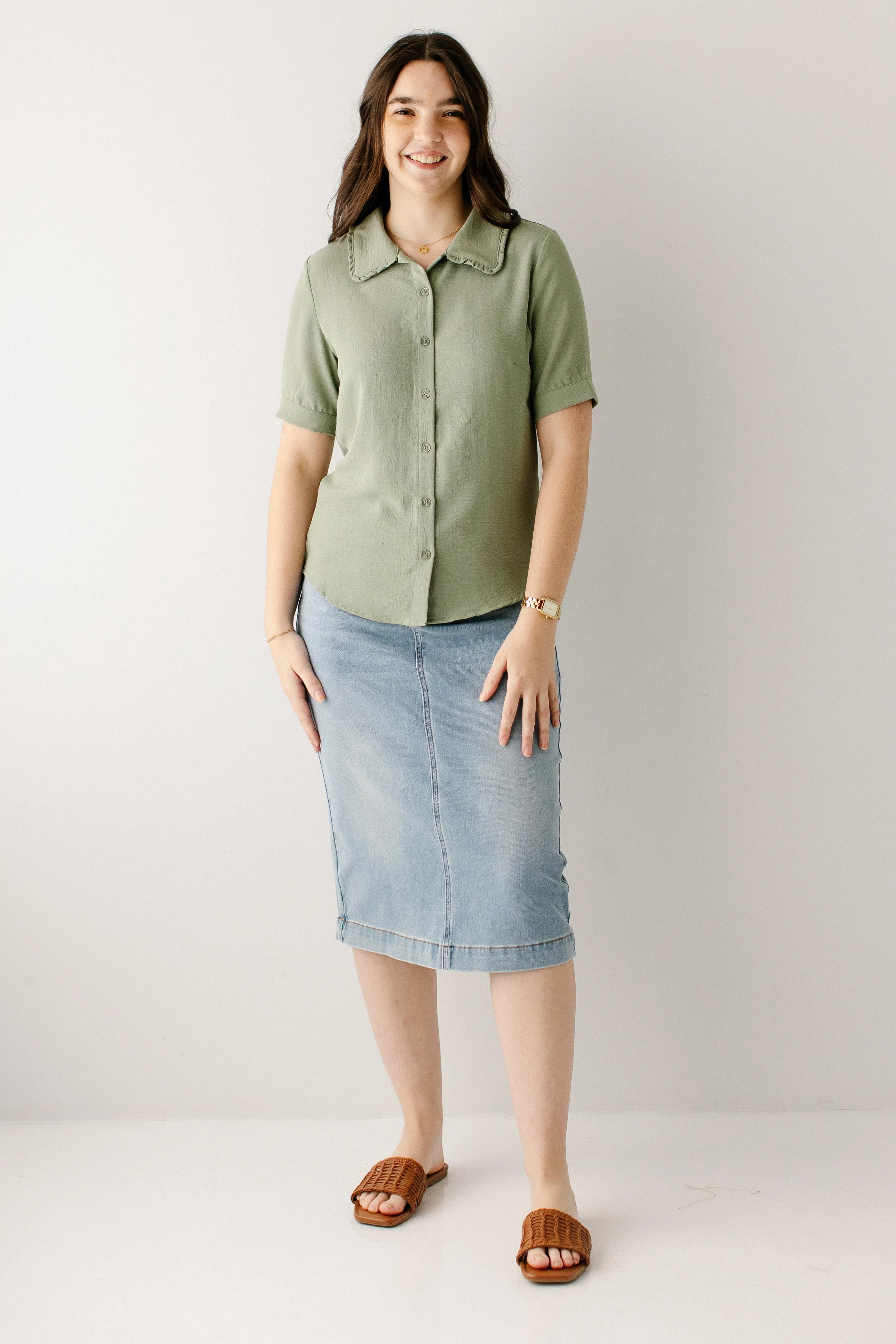 Moira Peter Pan Collar Button Down Top - Image 3