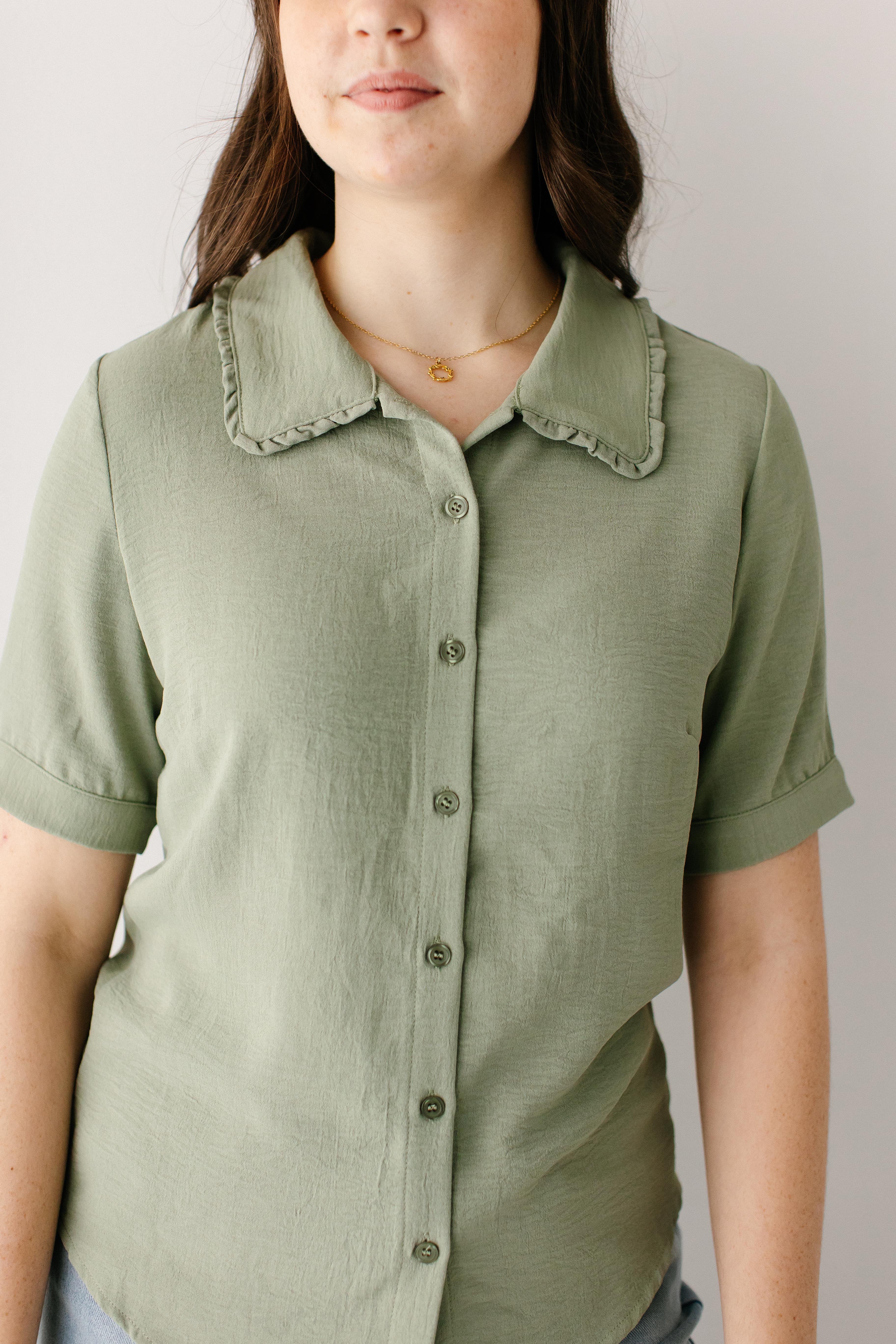 Moira Peter Pan Collar Button Down Top - Image 4