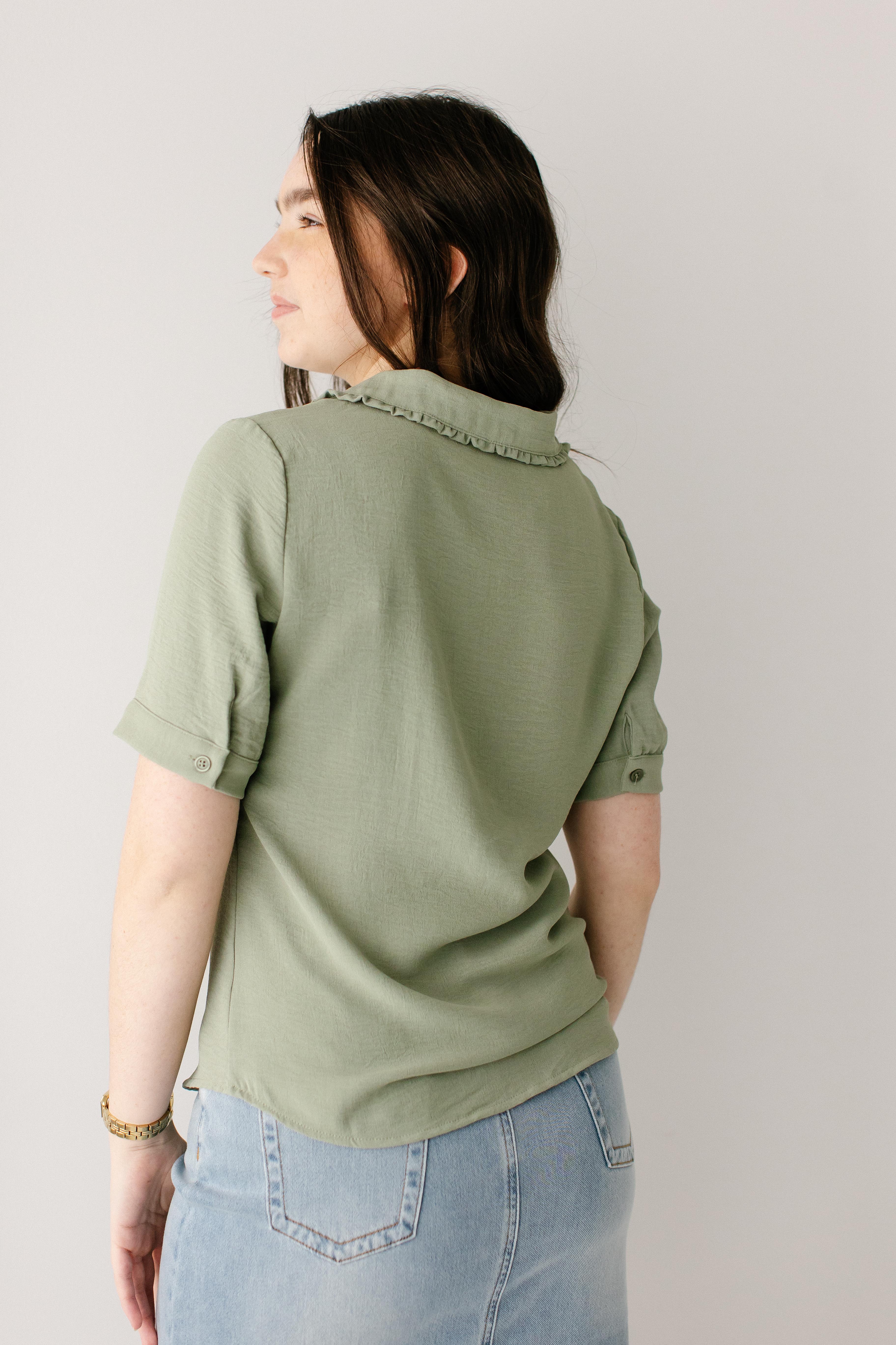 Moira Peter Pan Collar Button Down Top - Image 6