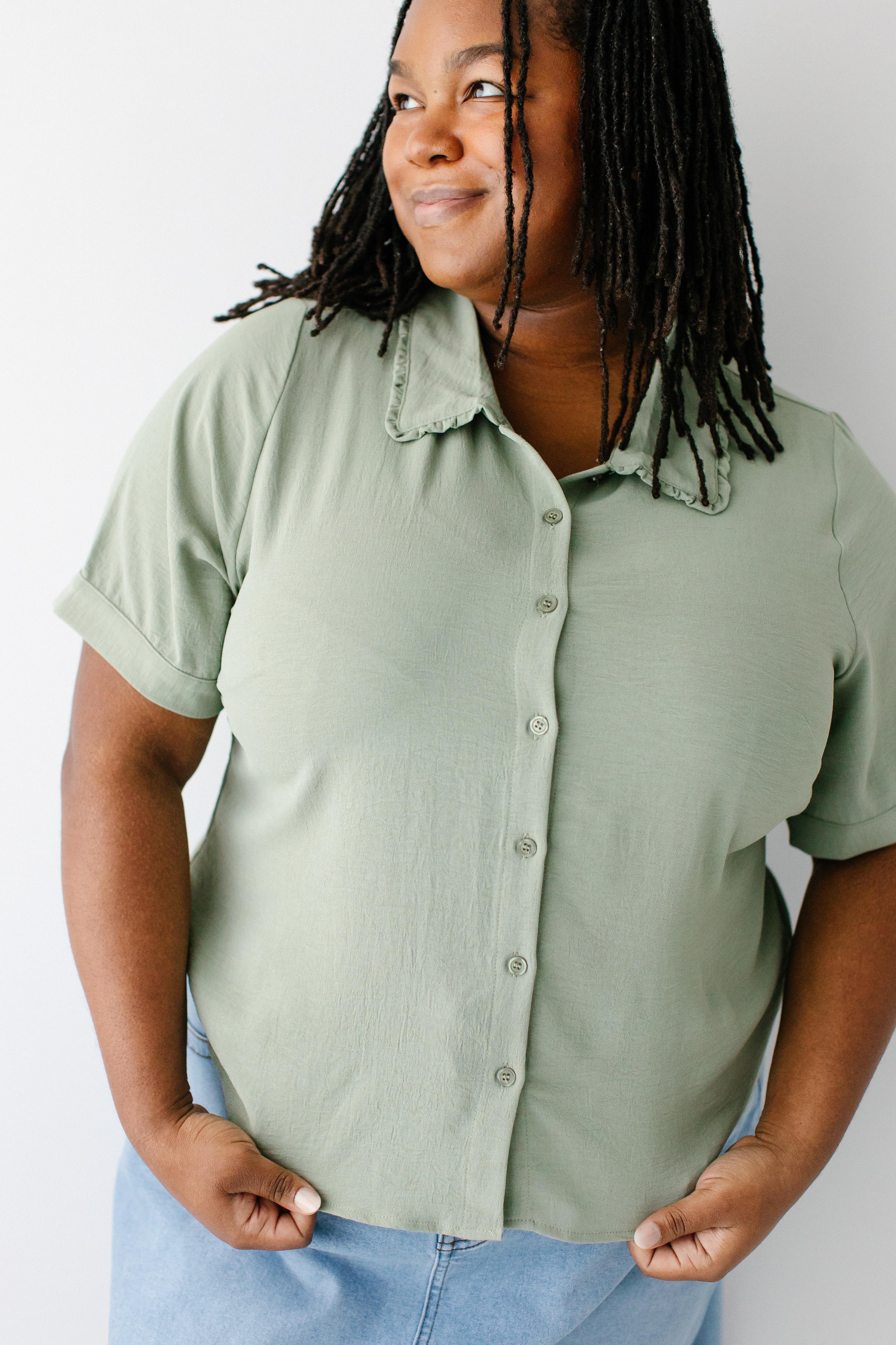 Moira Peter Pan Collar Button Down Top - Image 7