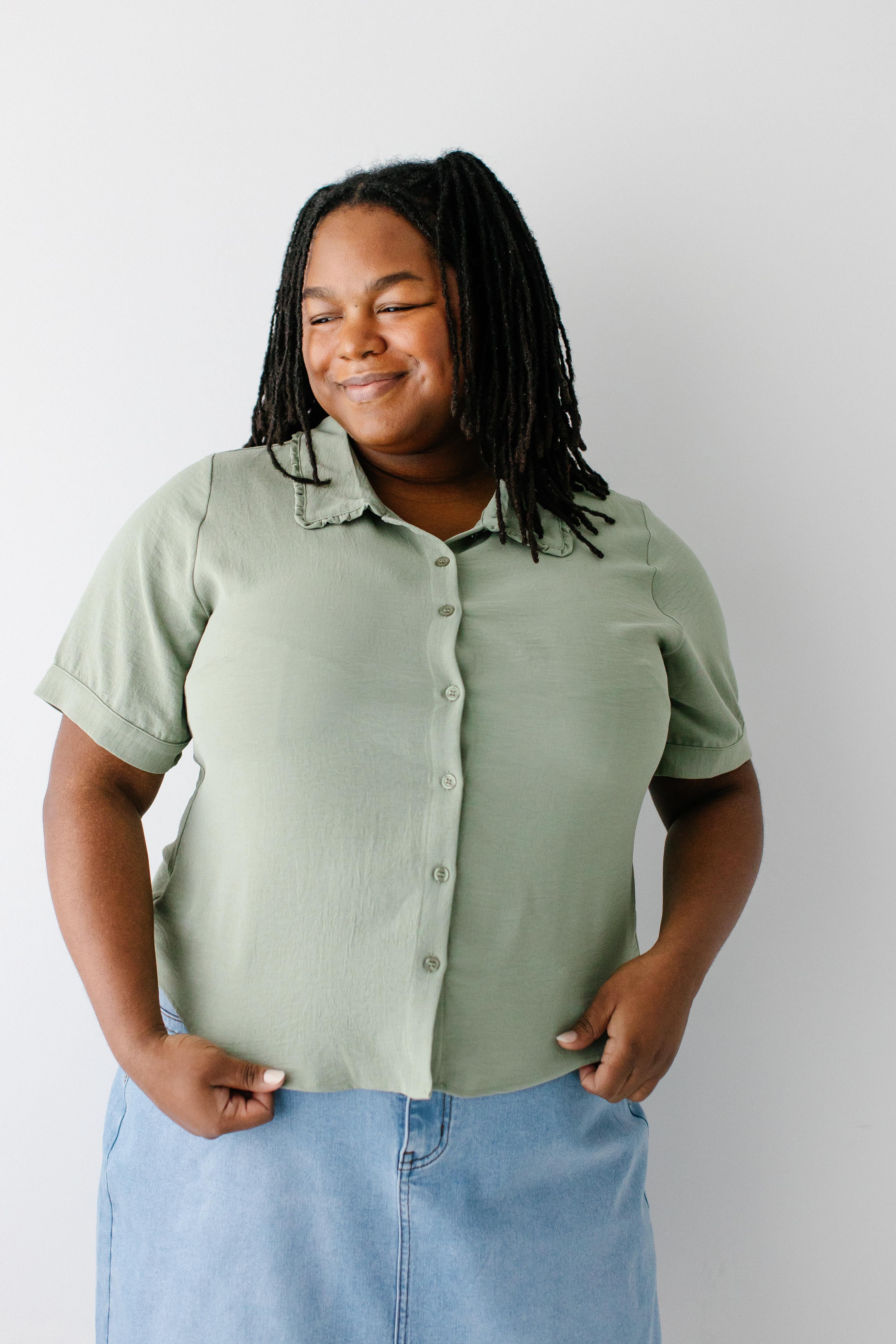 Moira Peter Pan Collar Button Down Top - Image 9
