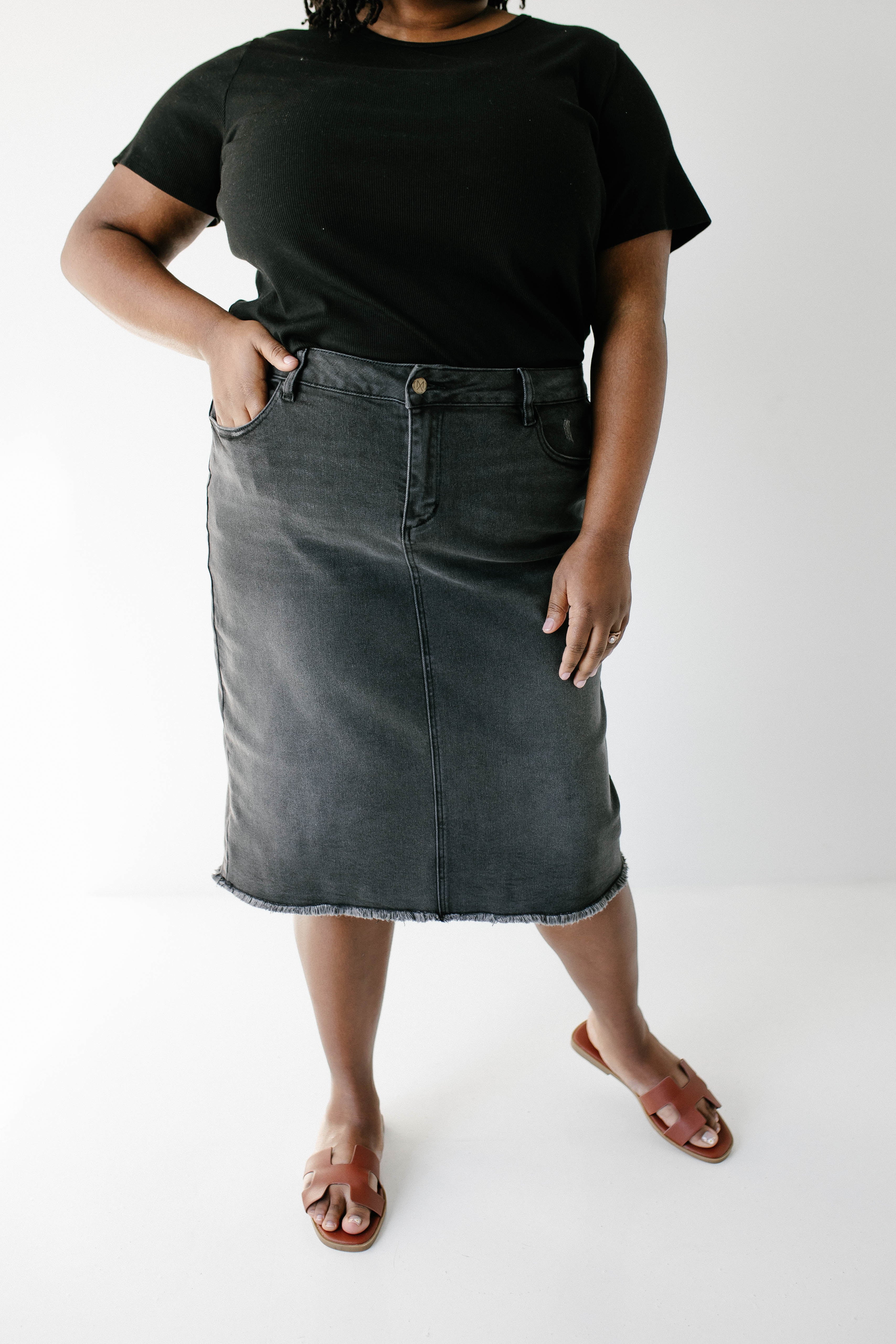 Nala Distressed Denim Skirt - Image 3