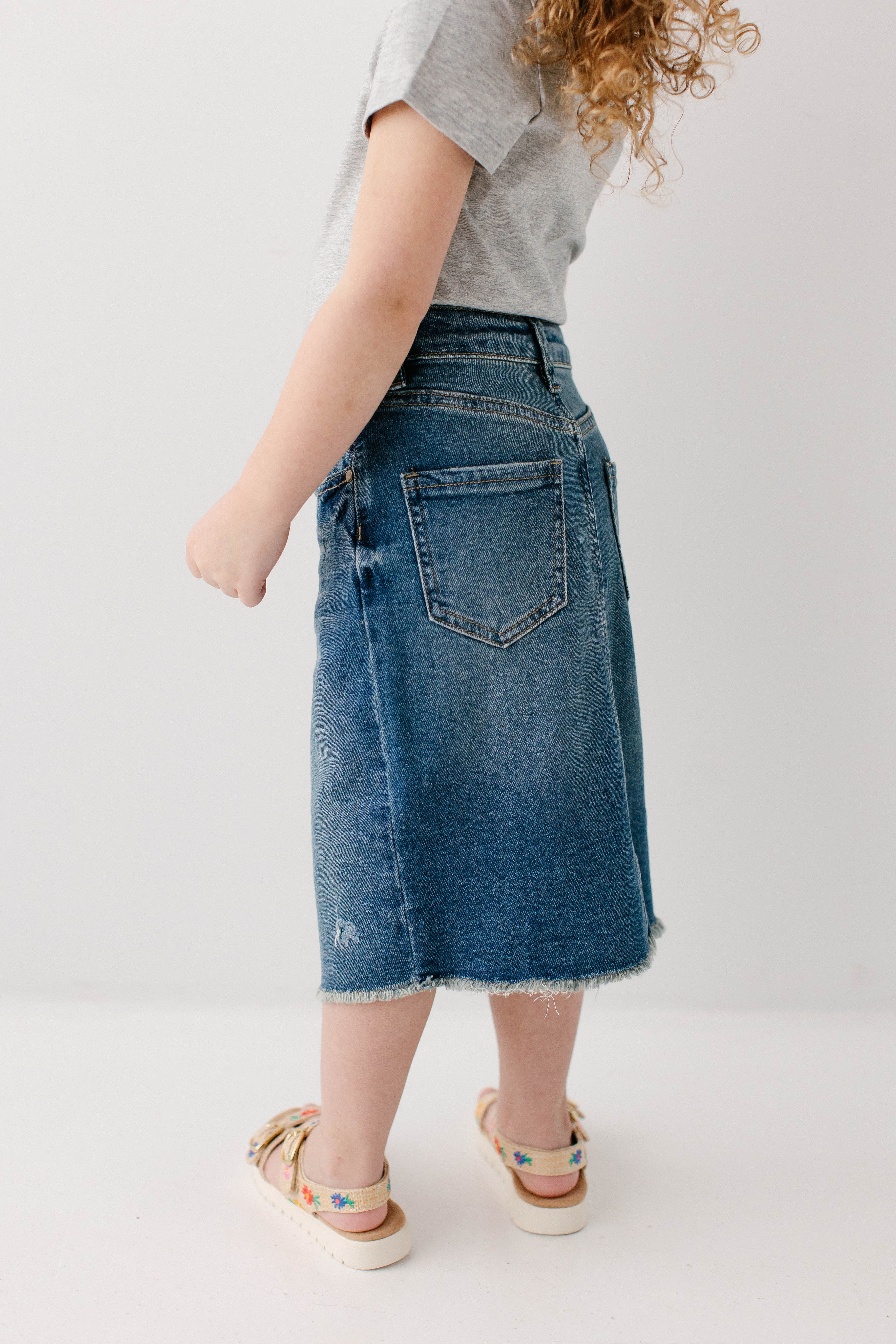 Nala Girl Distressed Denim Skirt - Image 10