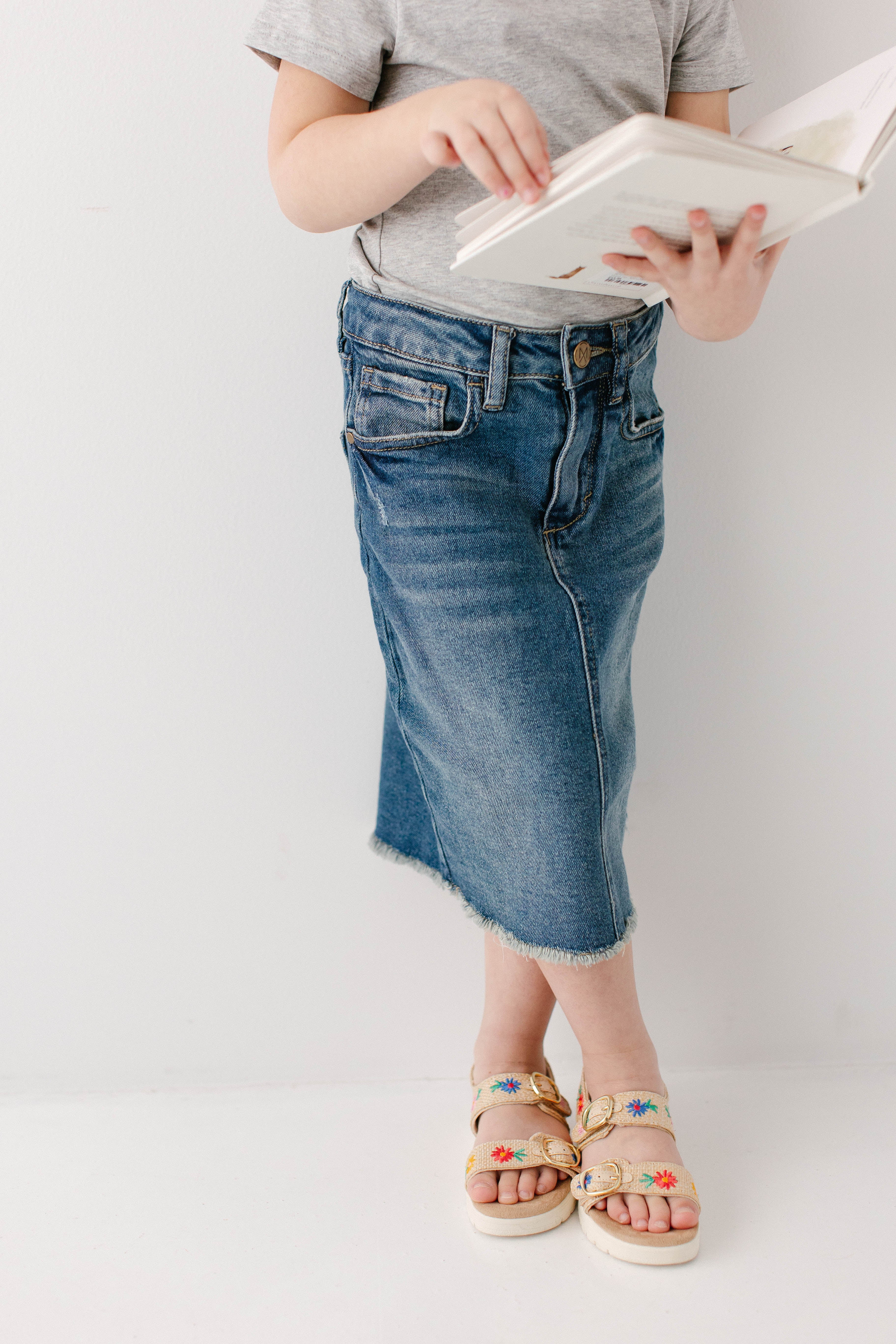 Nala Girl Distressed Denim Skirt - Image 11