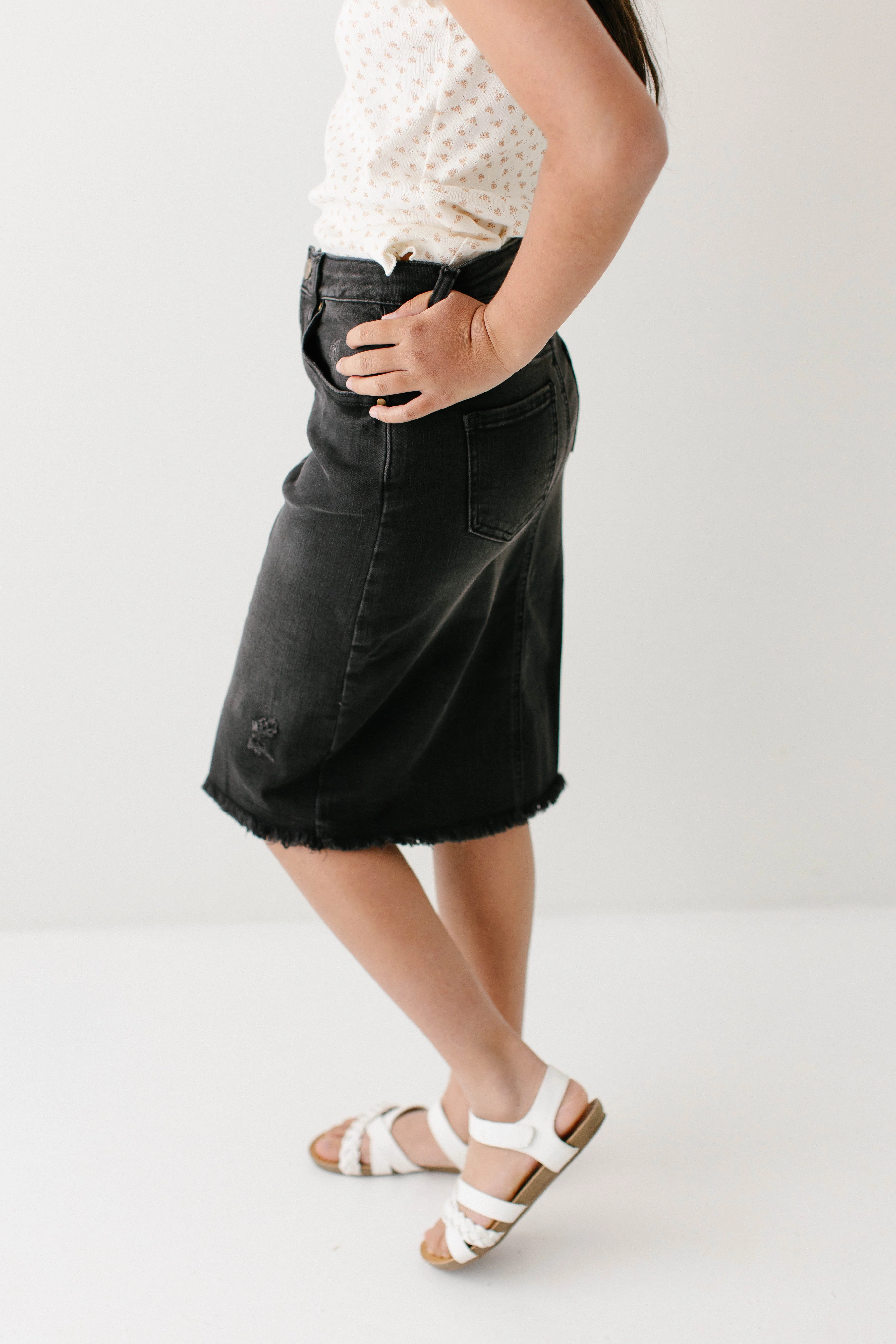 Nala Girl Distressed Denim Skirt - Image 3