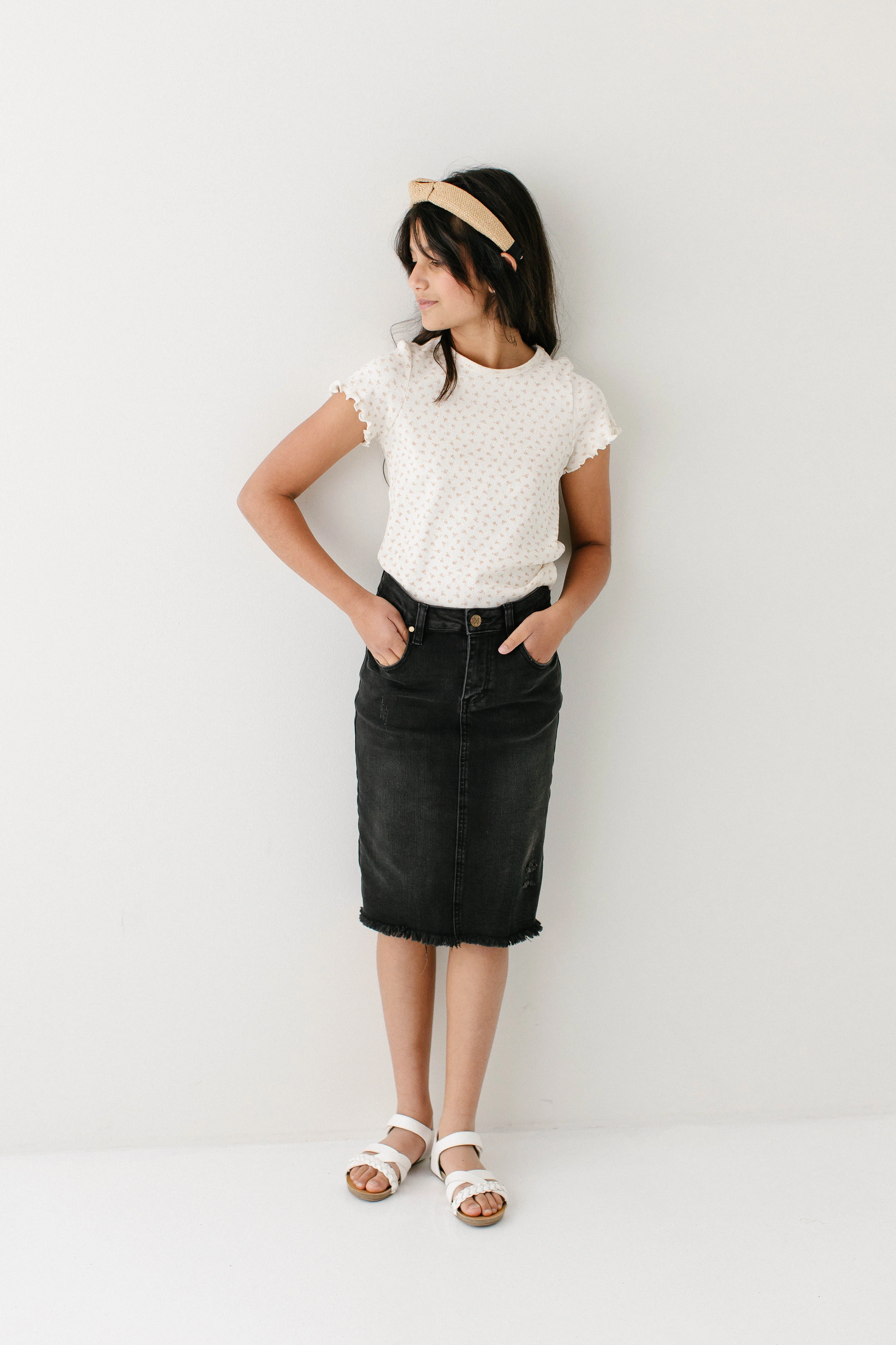 Nala Girl Distressed Denim Skirt - Image 4