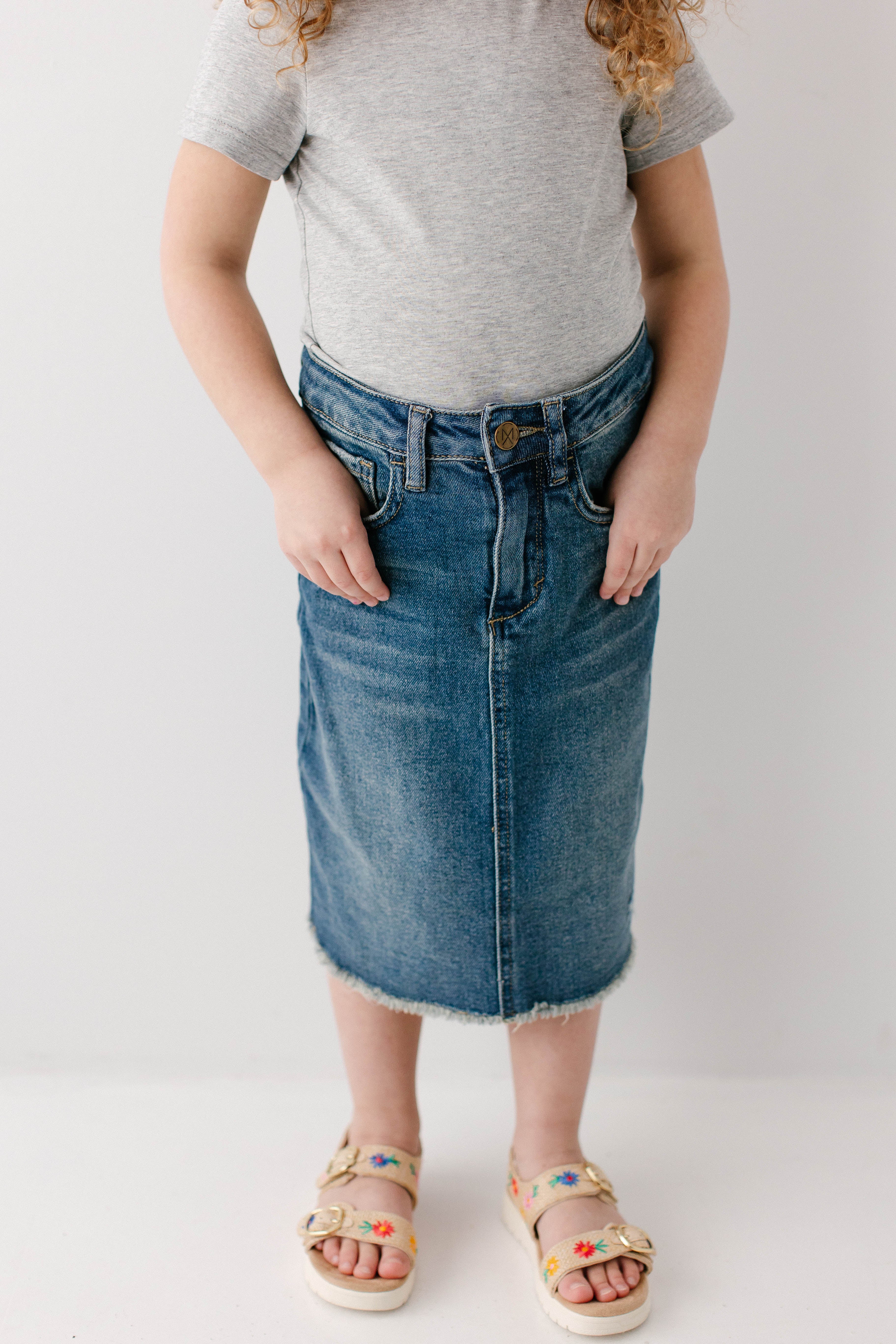 Nala Girl Distressed Denim Skirt - Image 6