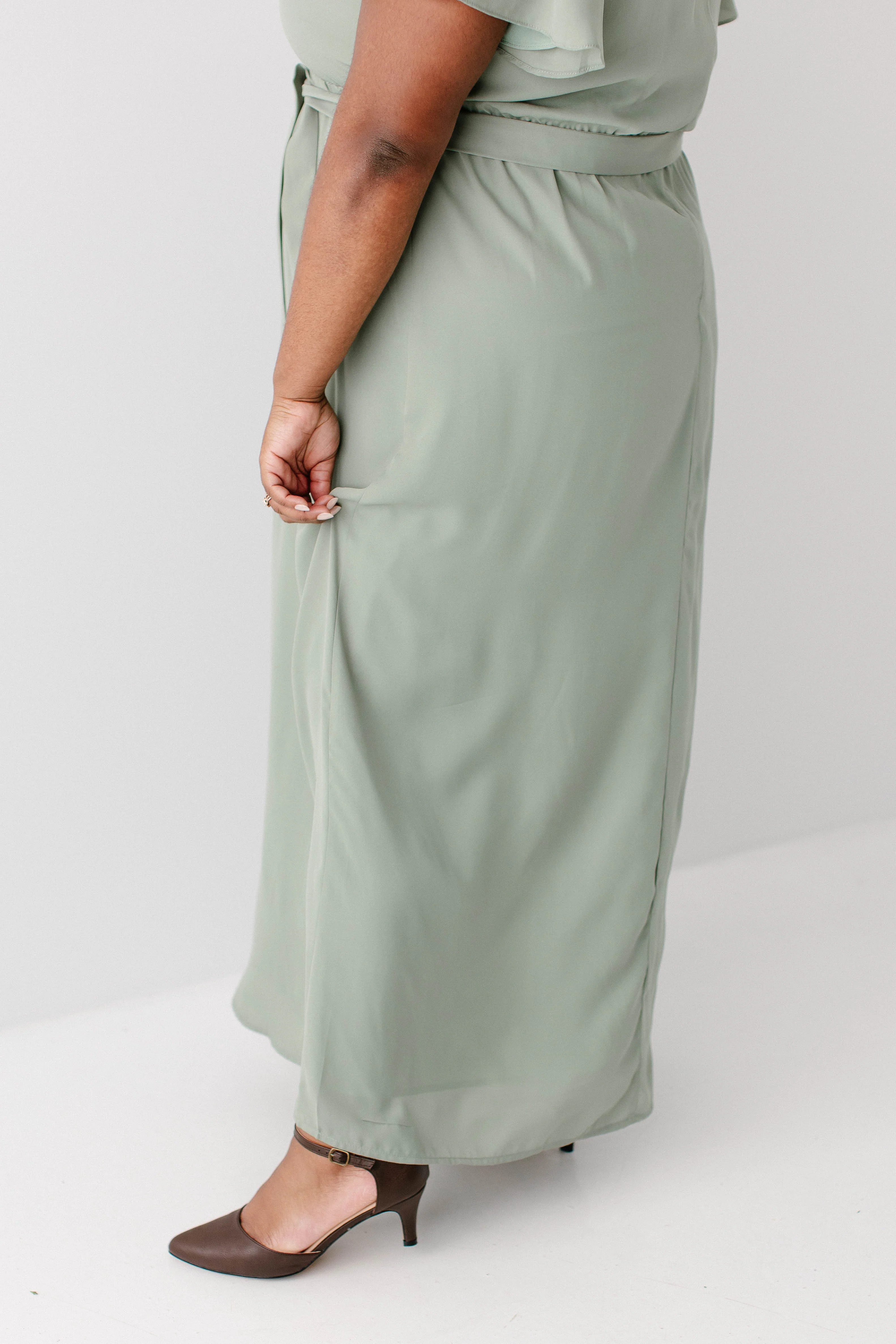 Naomi Chiffon Belted Maxi Dress FINAL SALE - Image 10