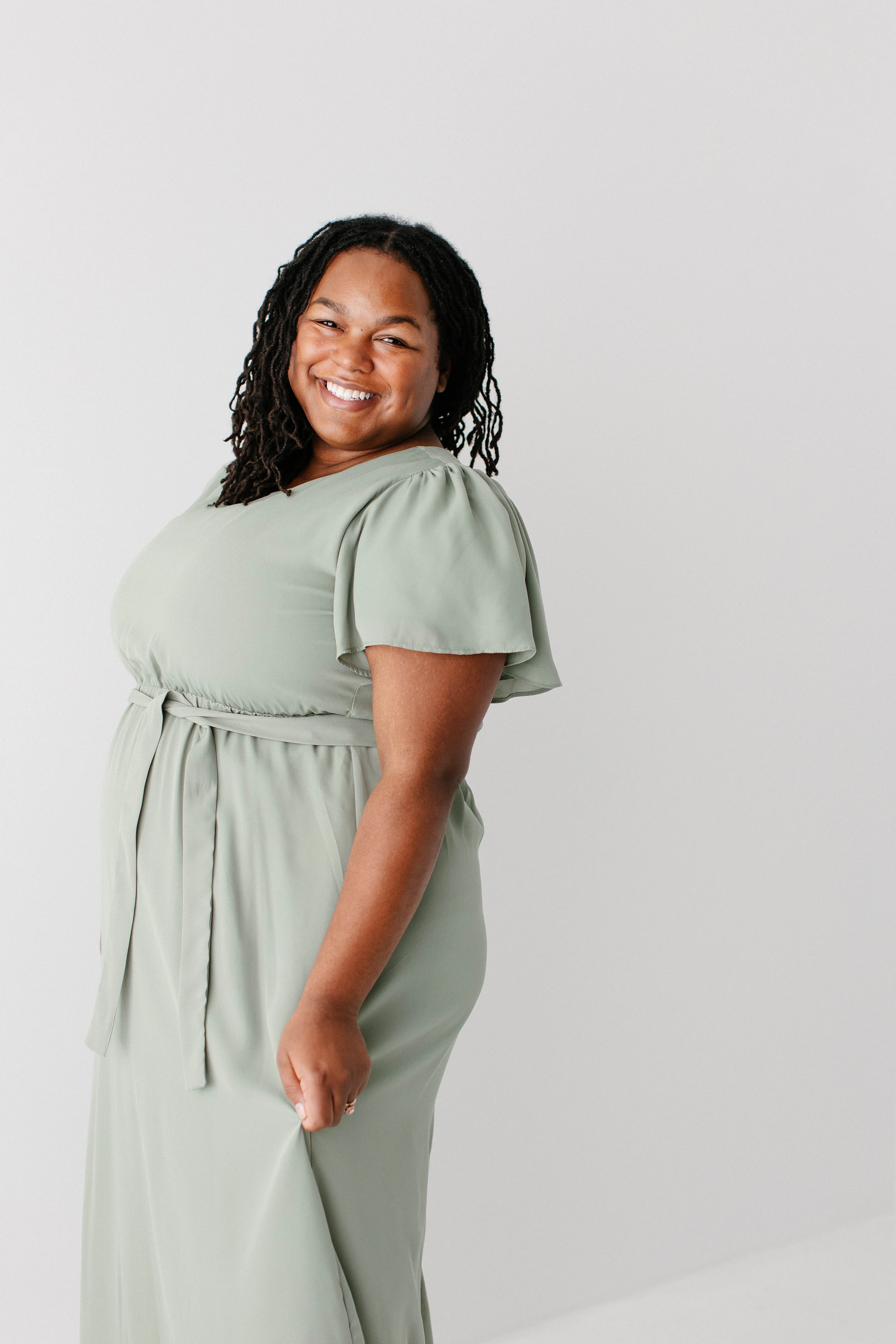 Naomi Chiffon Belted Maxi Dress FINAL SALE - Image 11