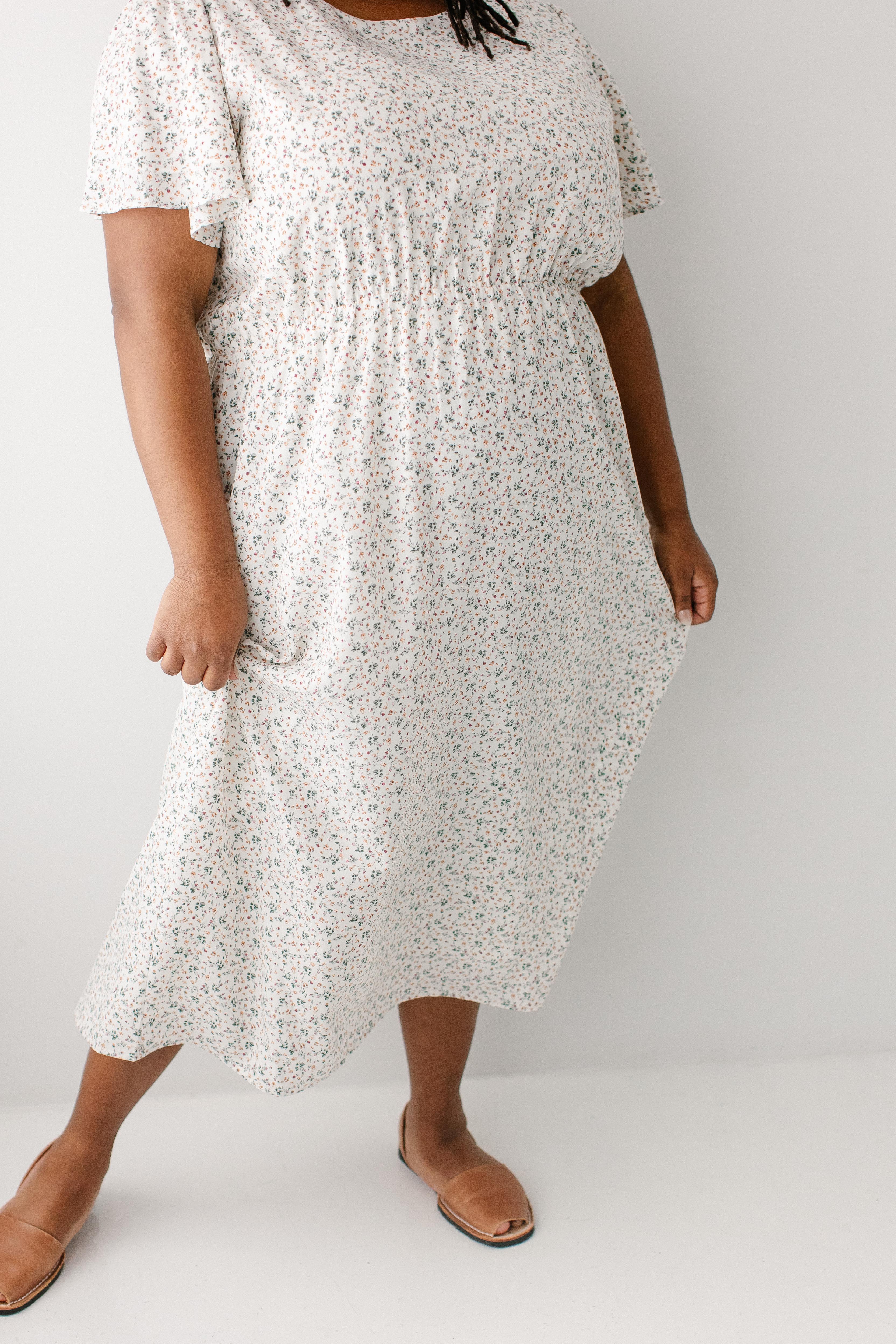 Naomi Ditsy Floral Midi Dress - Image 10