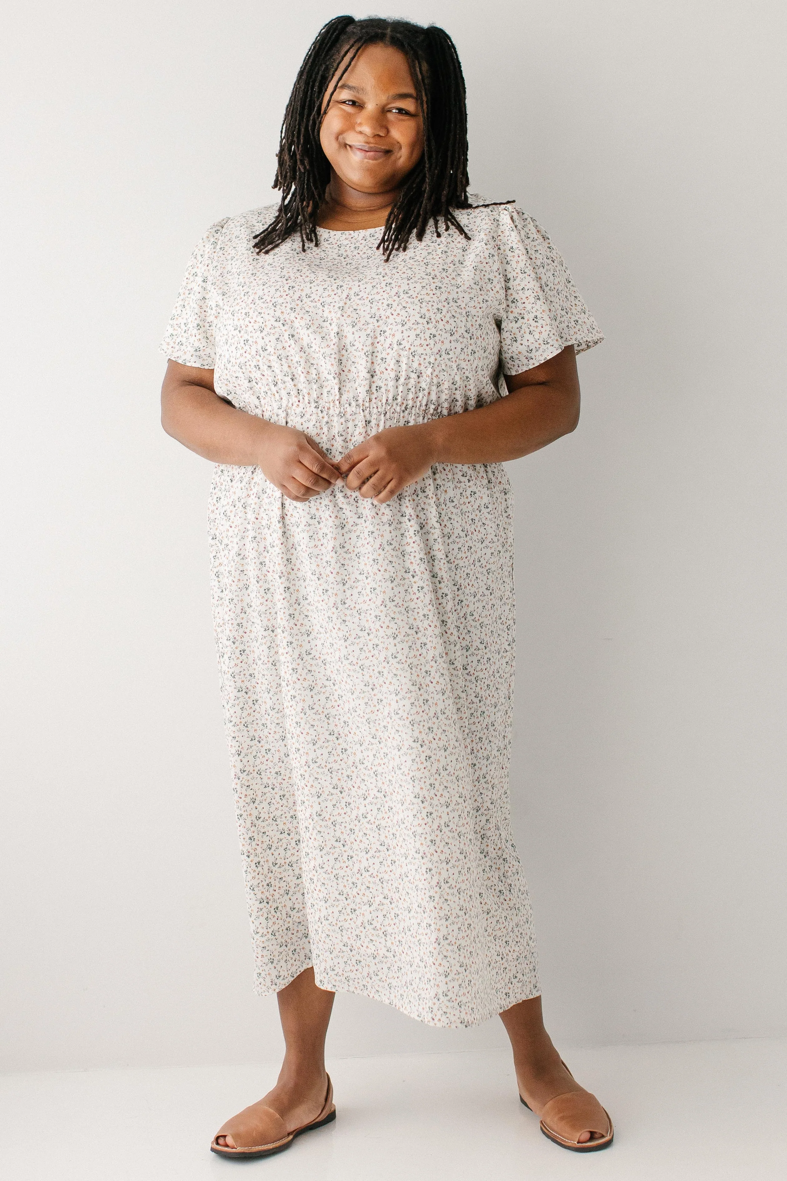 Naomi Ditsy Floral Midi Dress - Image 2