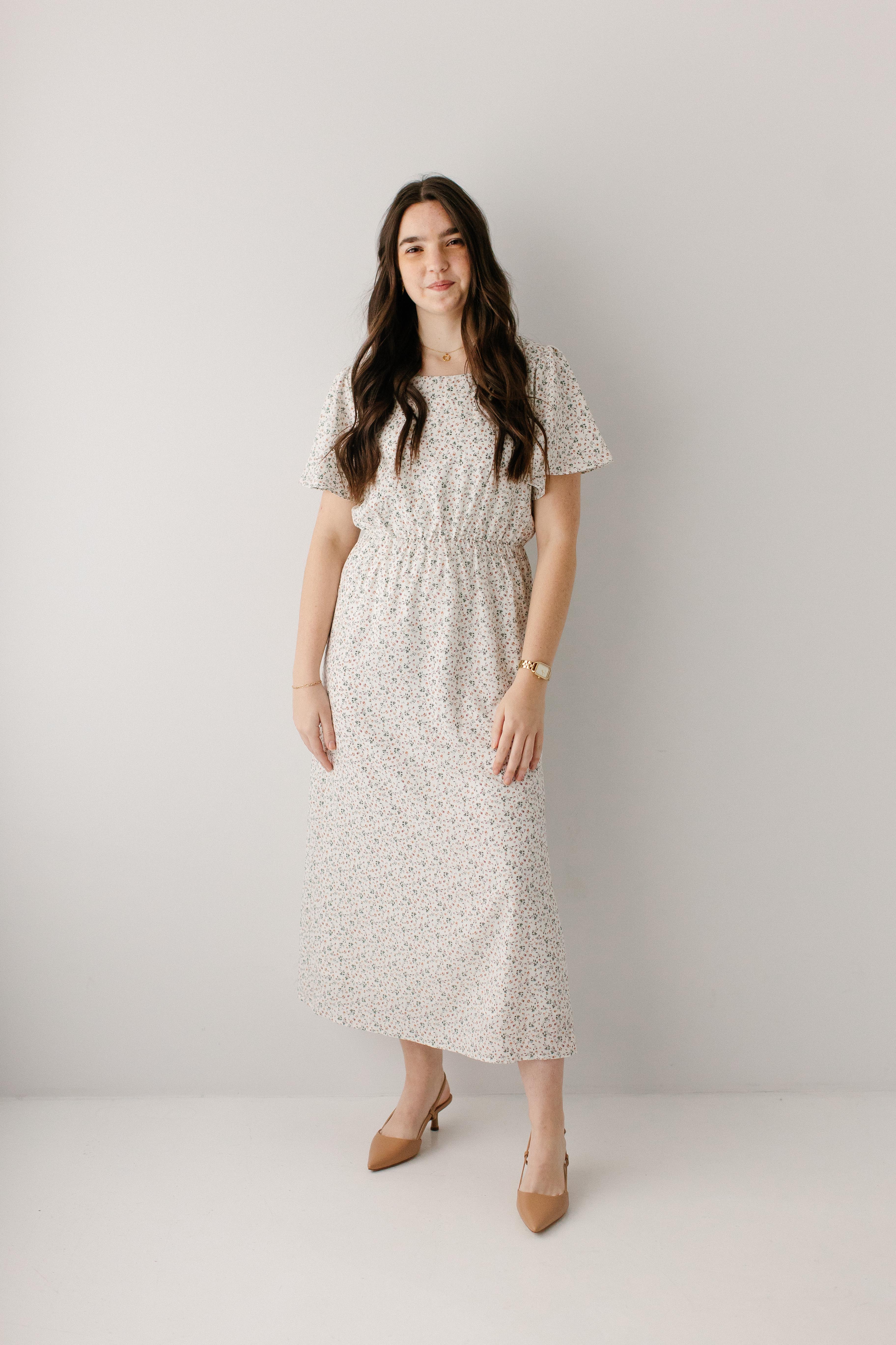 Naomi Ditsy Floral Midi Dress - Image 3