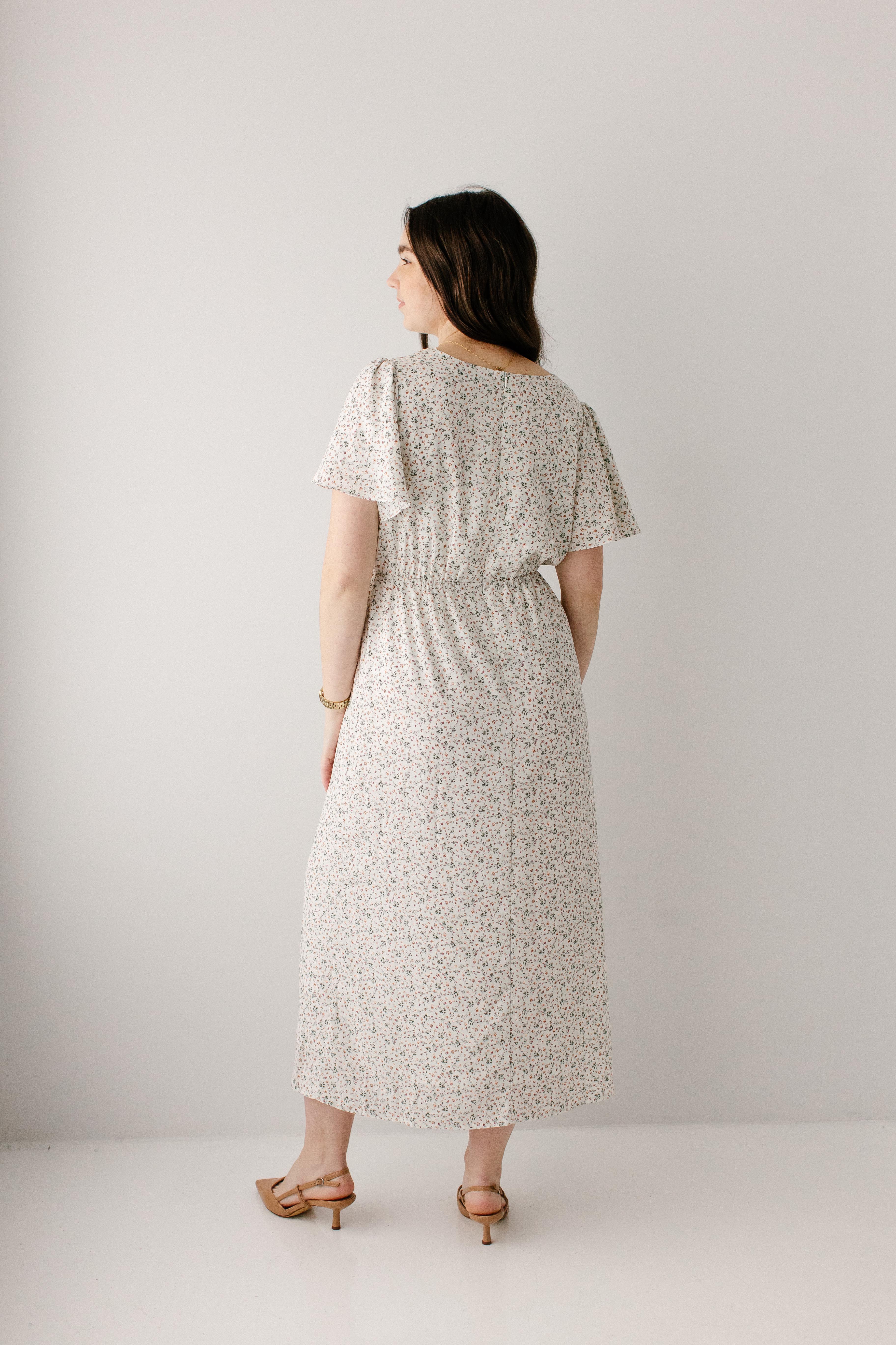 Naomi Ditsy Floral Midi Dress - Image 6