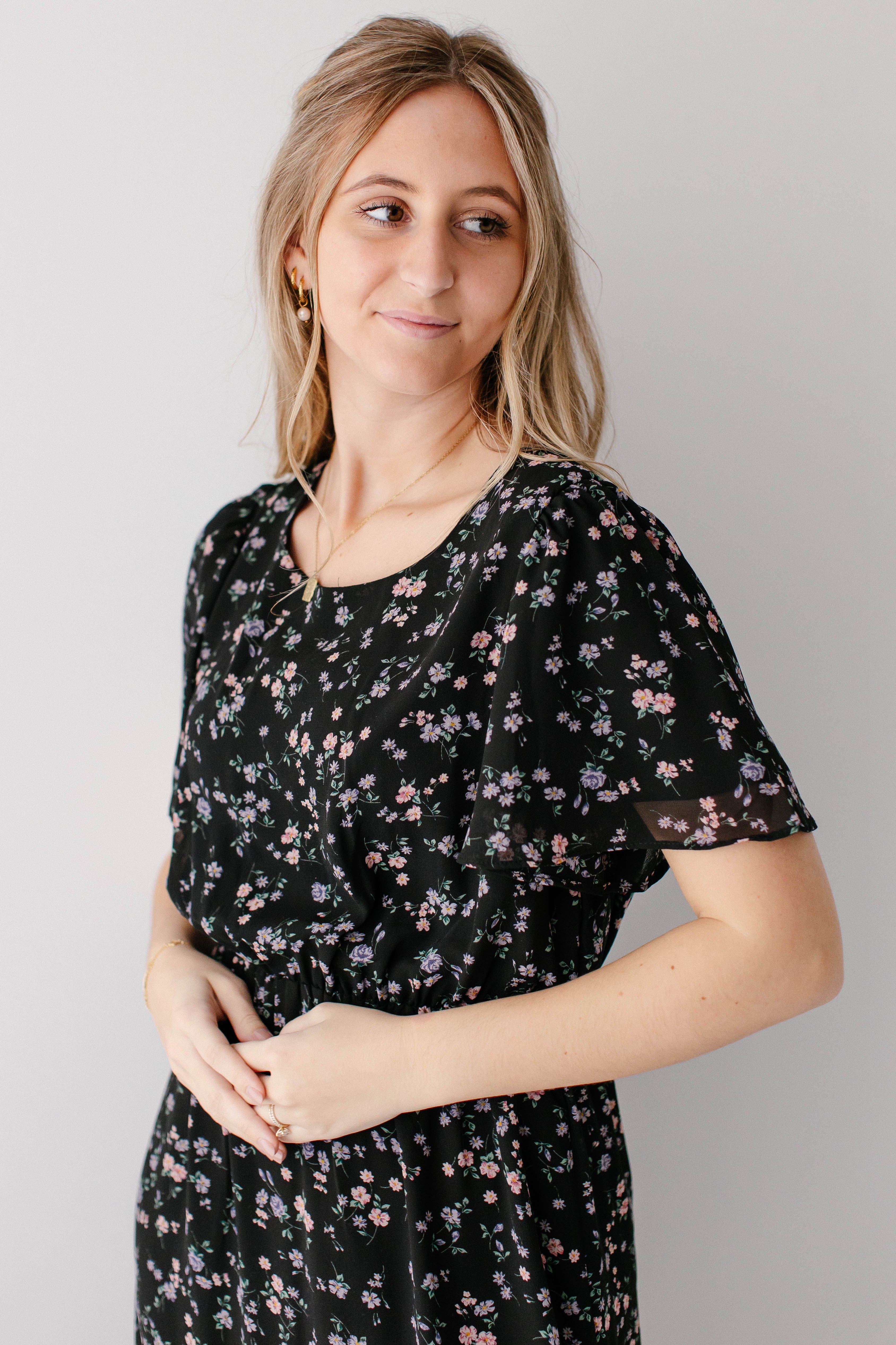 Naomi Floral Midi Dress FINAL SALE - Image 11