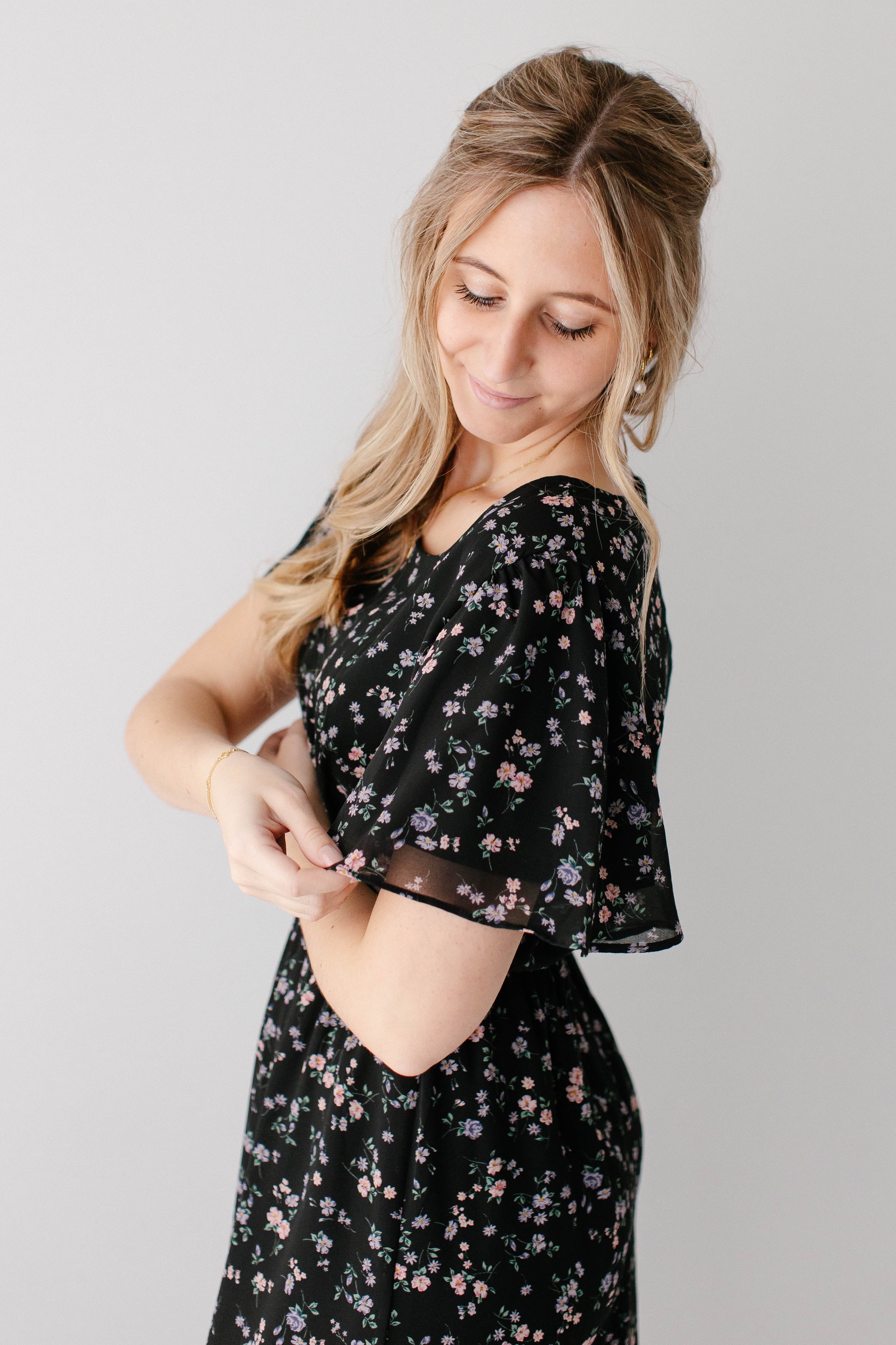 Naomi Floral Midi Dress FINAL SALE - Image 12