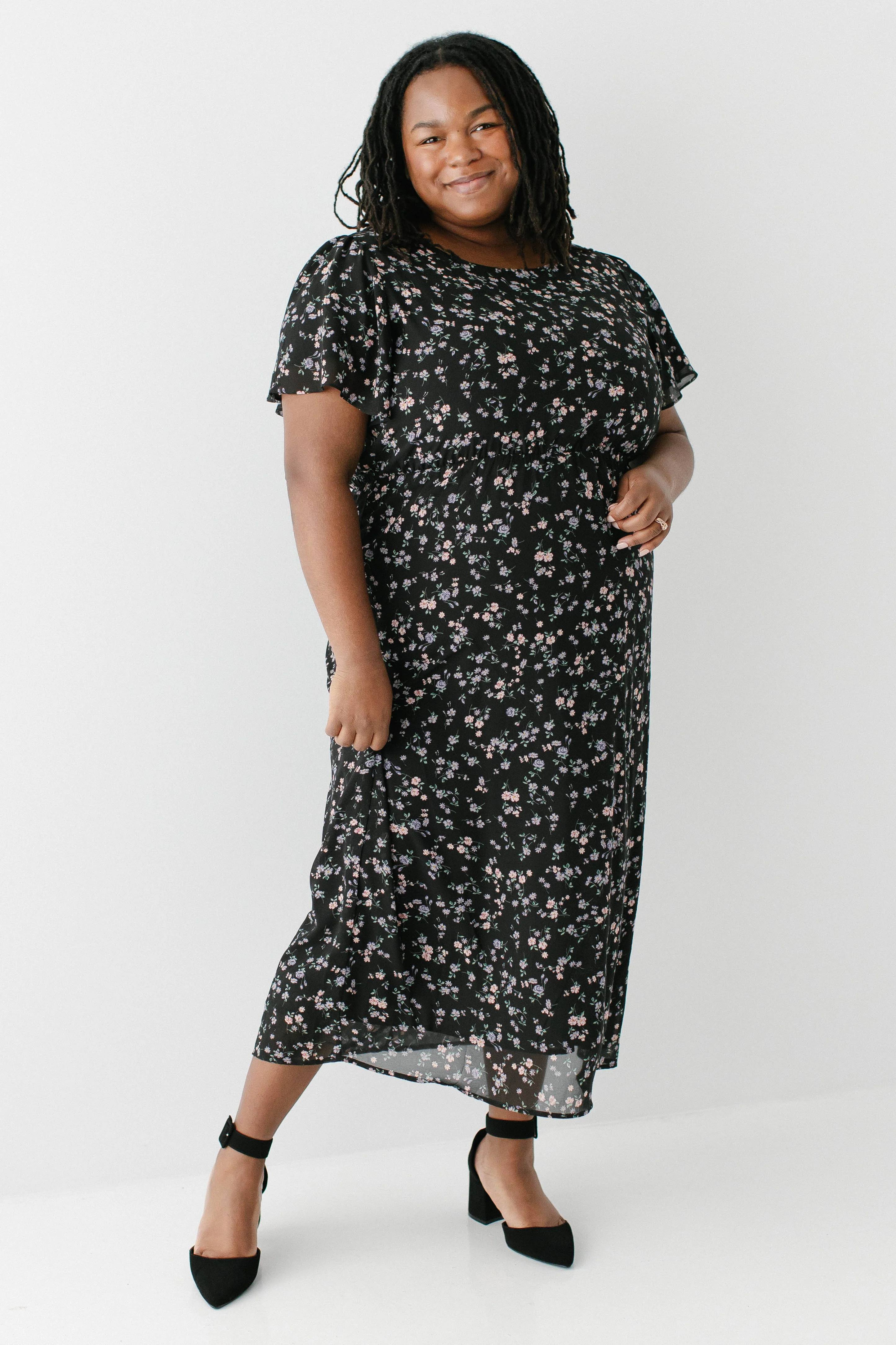 Naomi Floral Midi Dress FINAL SALE - Image 3