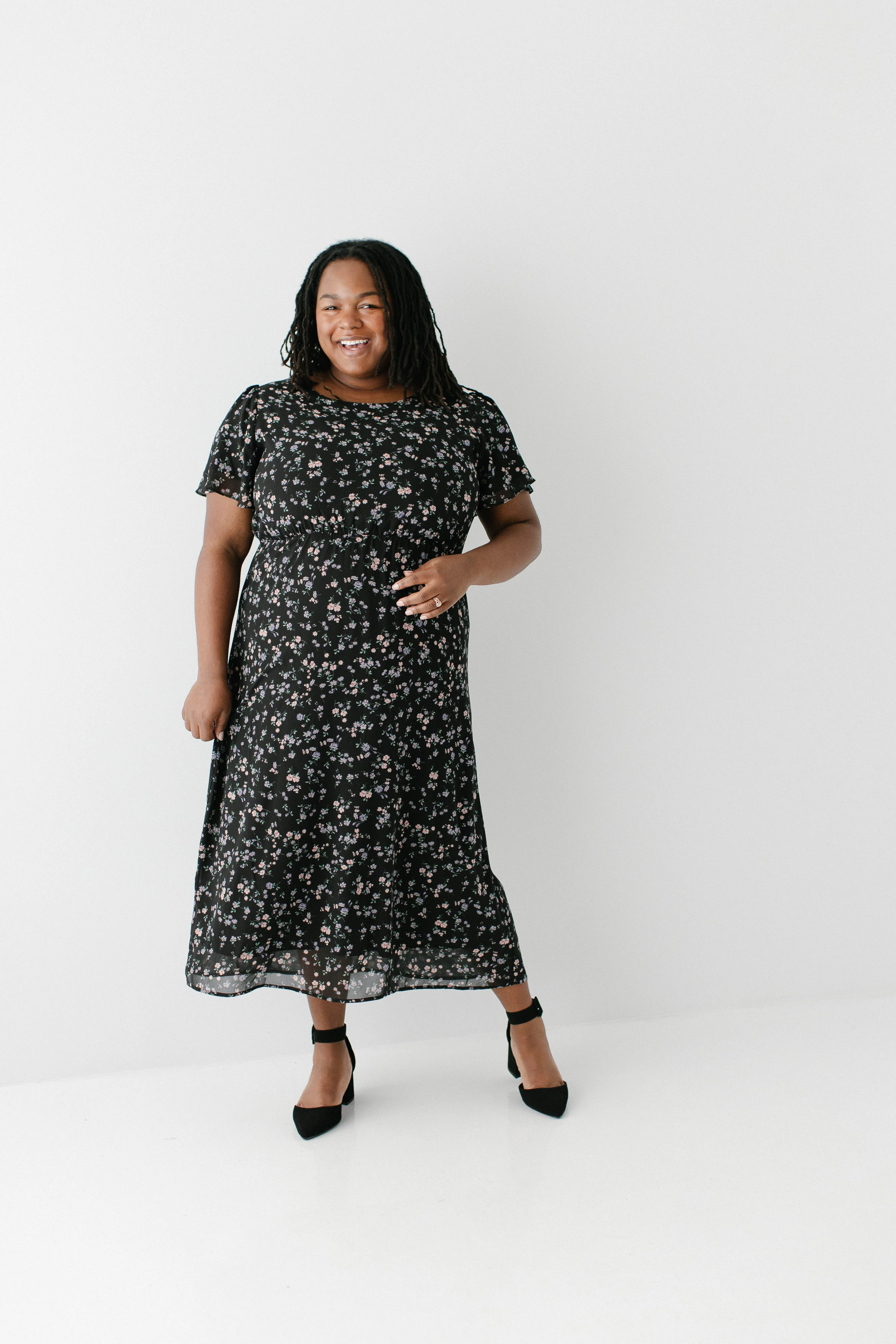 Naomi Floral Midi Dress FINAL SALE - Image 8