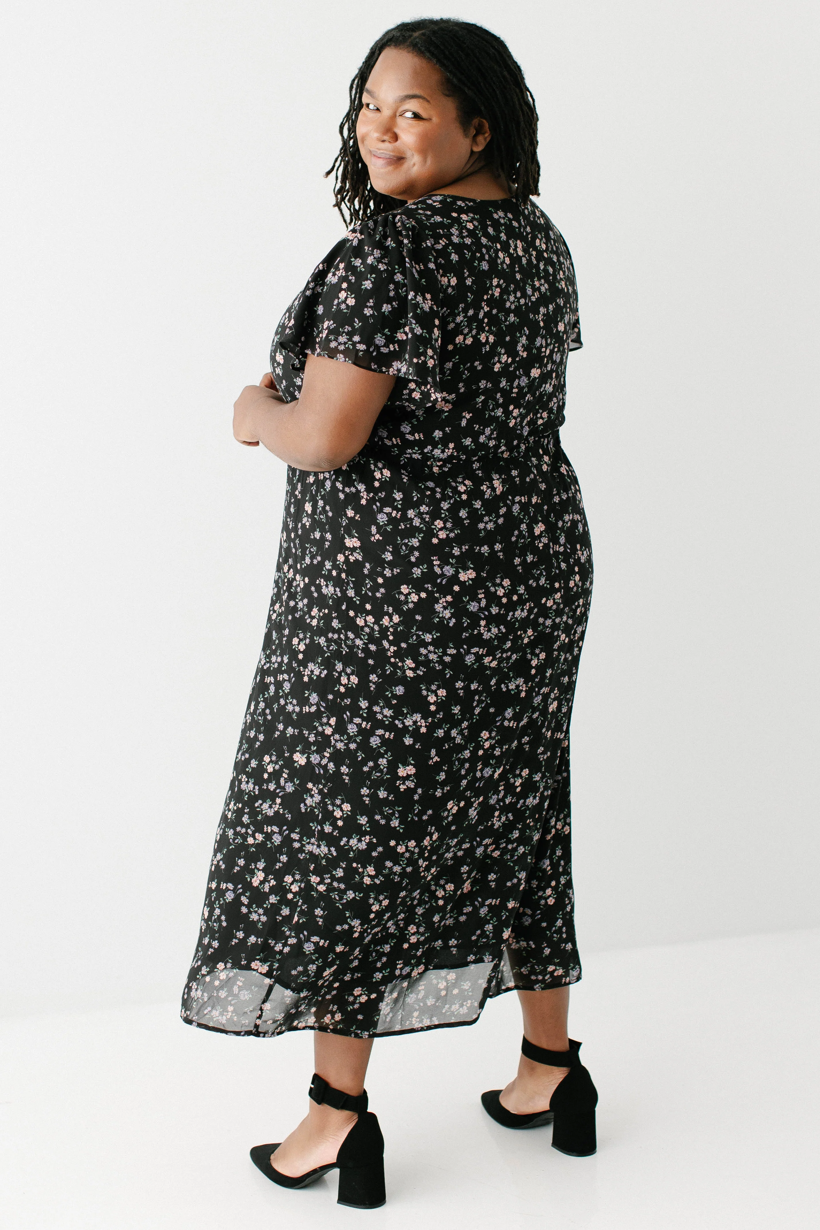 Naomi Floral Midi Dress FINAL SALE - Image 9