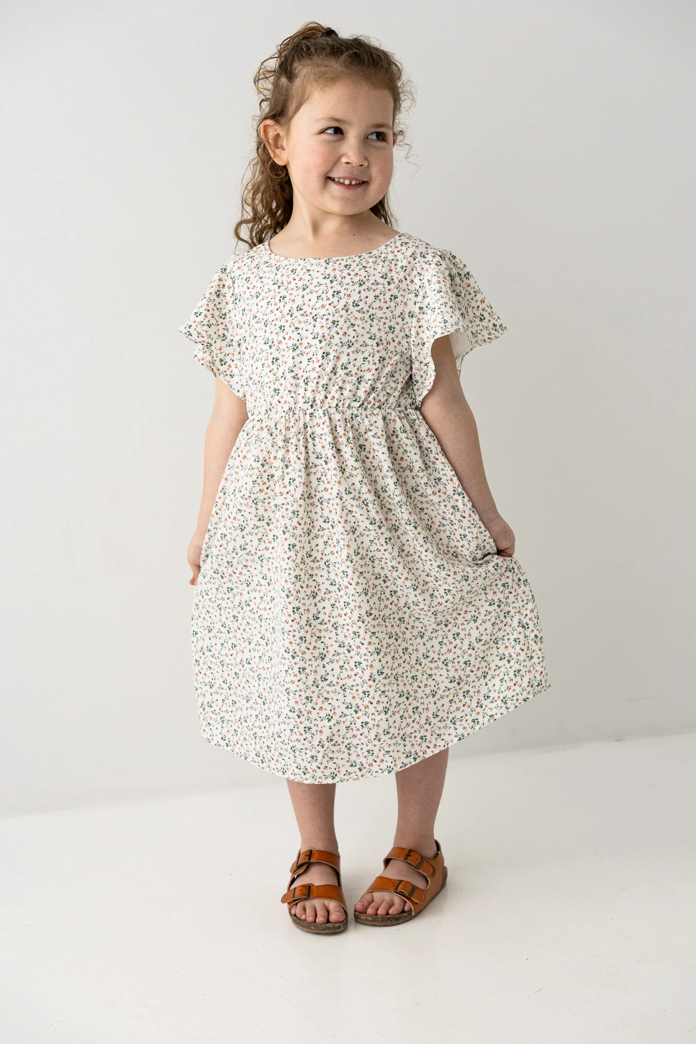 Naomi Girl Ditsy Floral Dress - Image 2