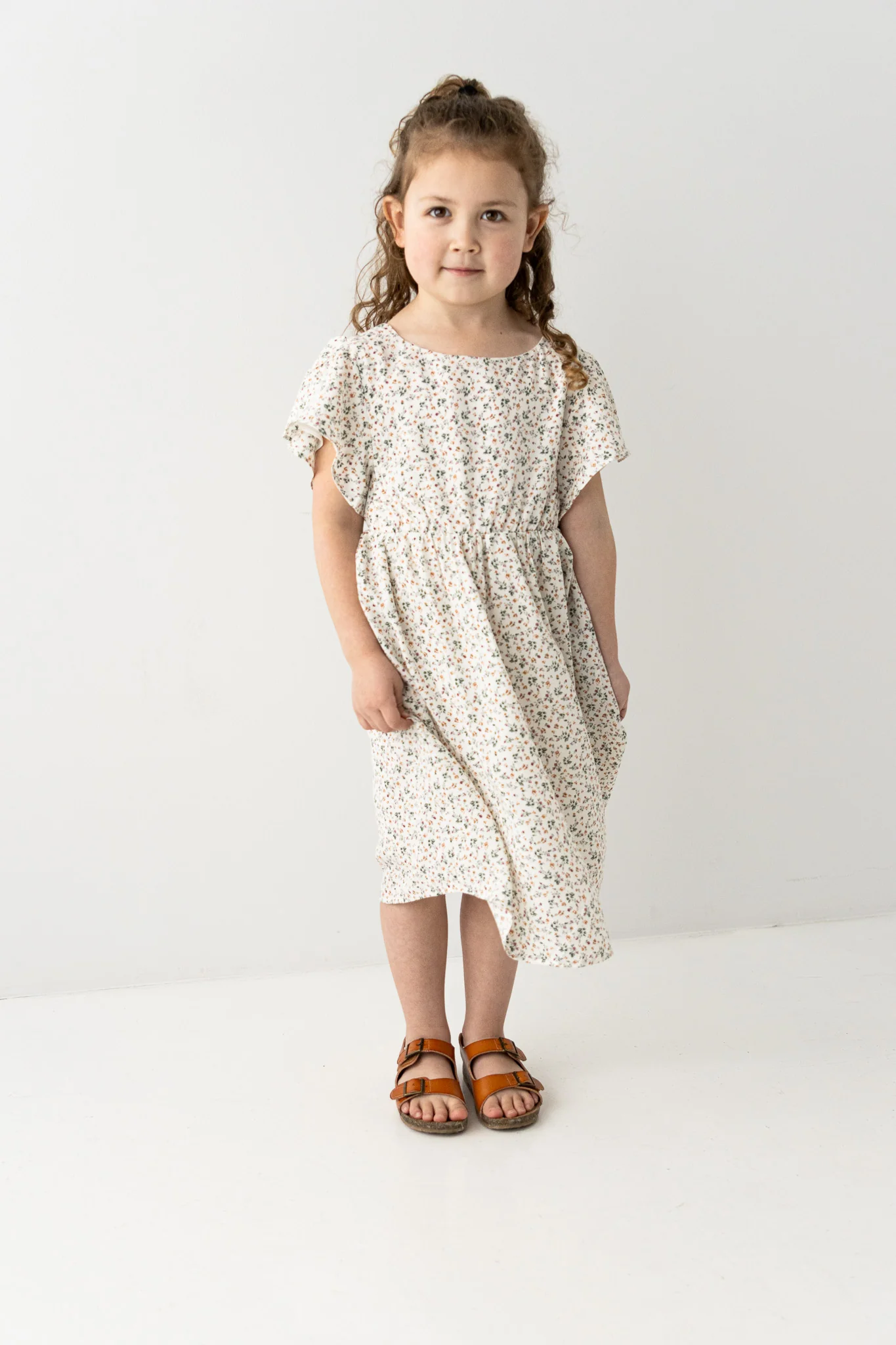 Naomi Girl Ditsy Floral Dress - Image 6