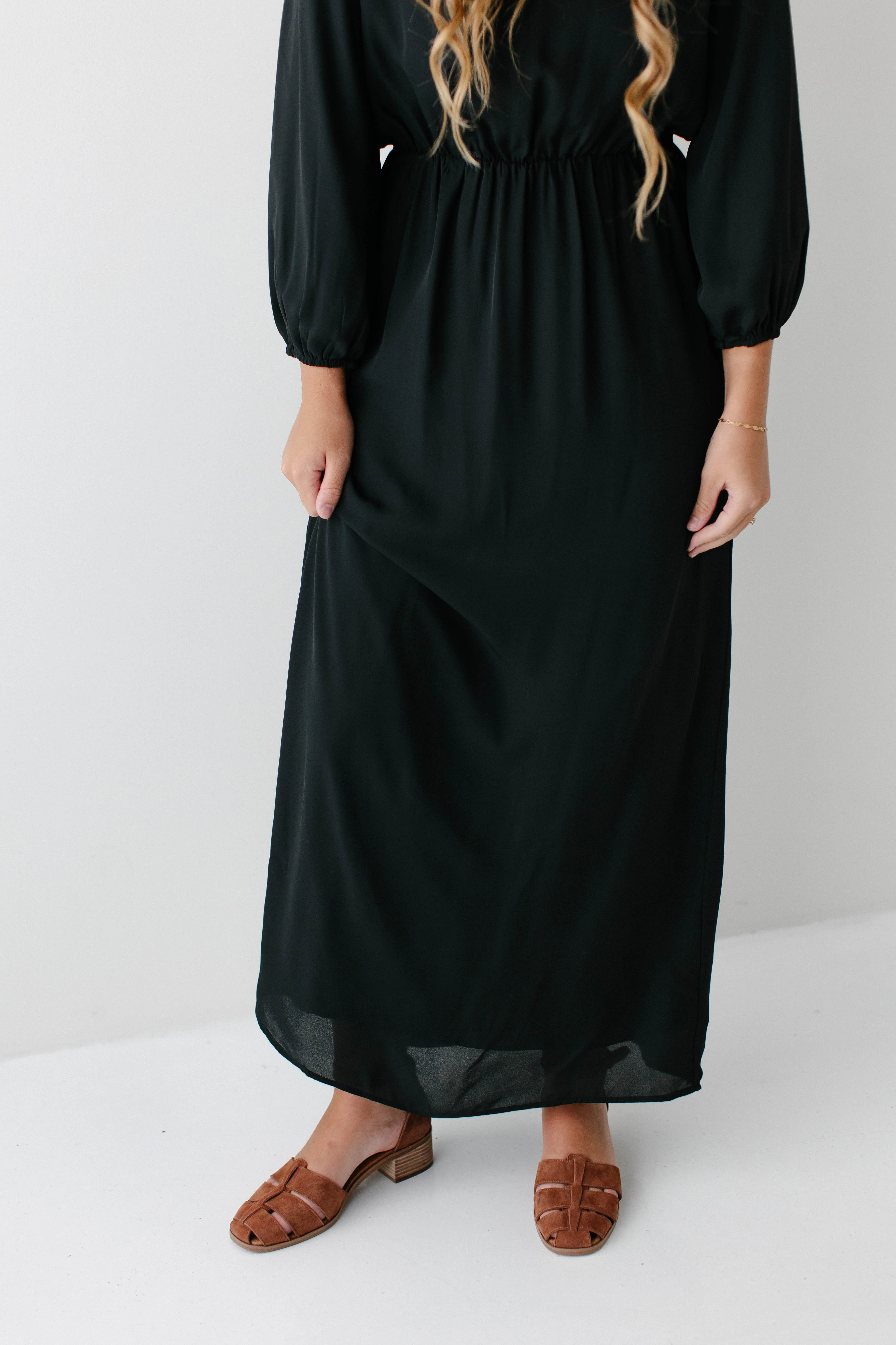 Naomi Long Sleeve Chiffon Maxi Dress FINAL SALE - Image 8