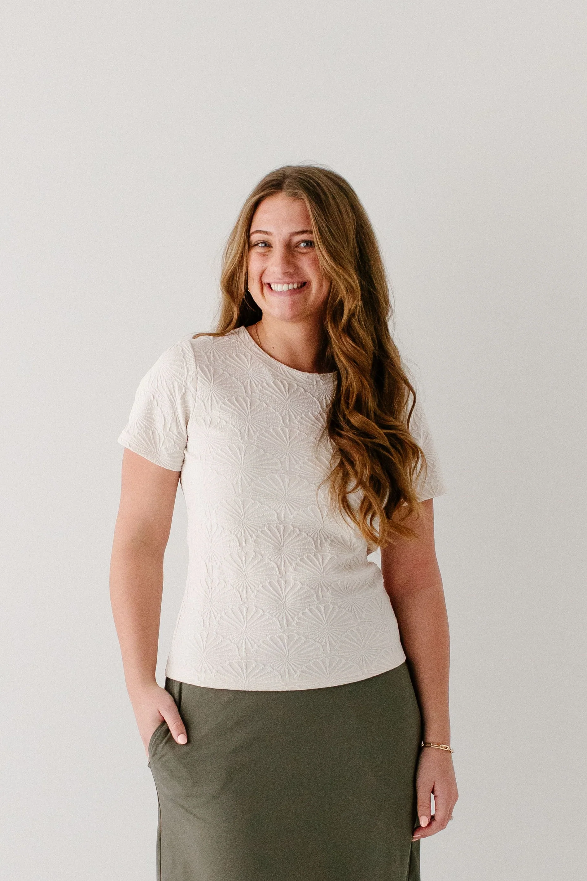 Neela Seashell Textured Top FINAL SALE