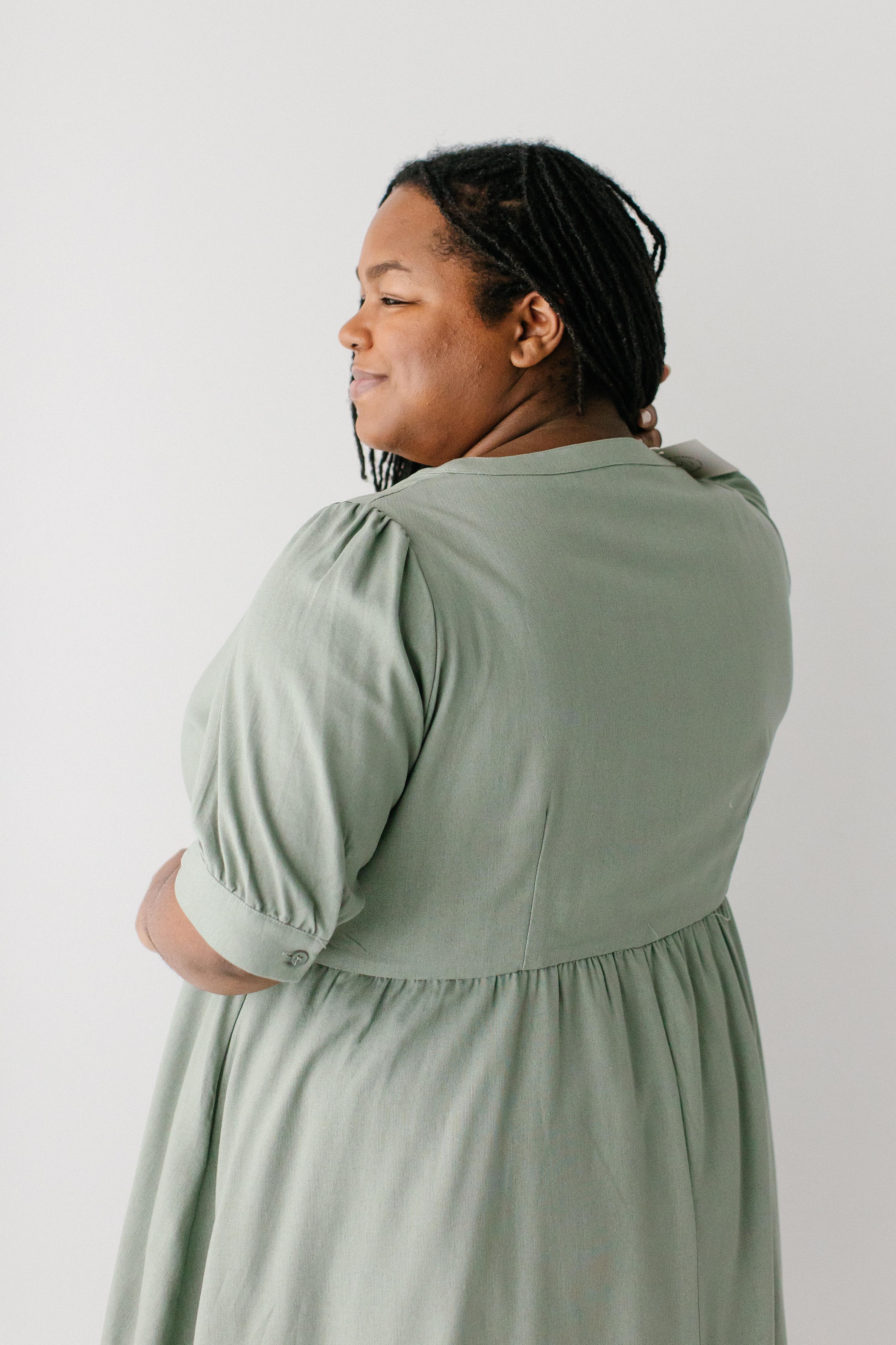 Nora Button Front A-Line Dress - Image 13