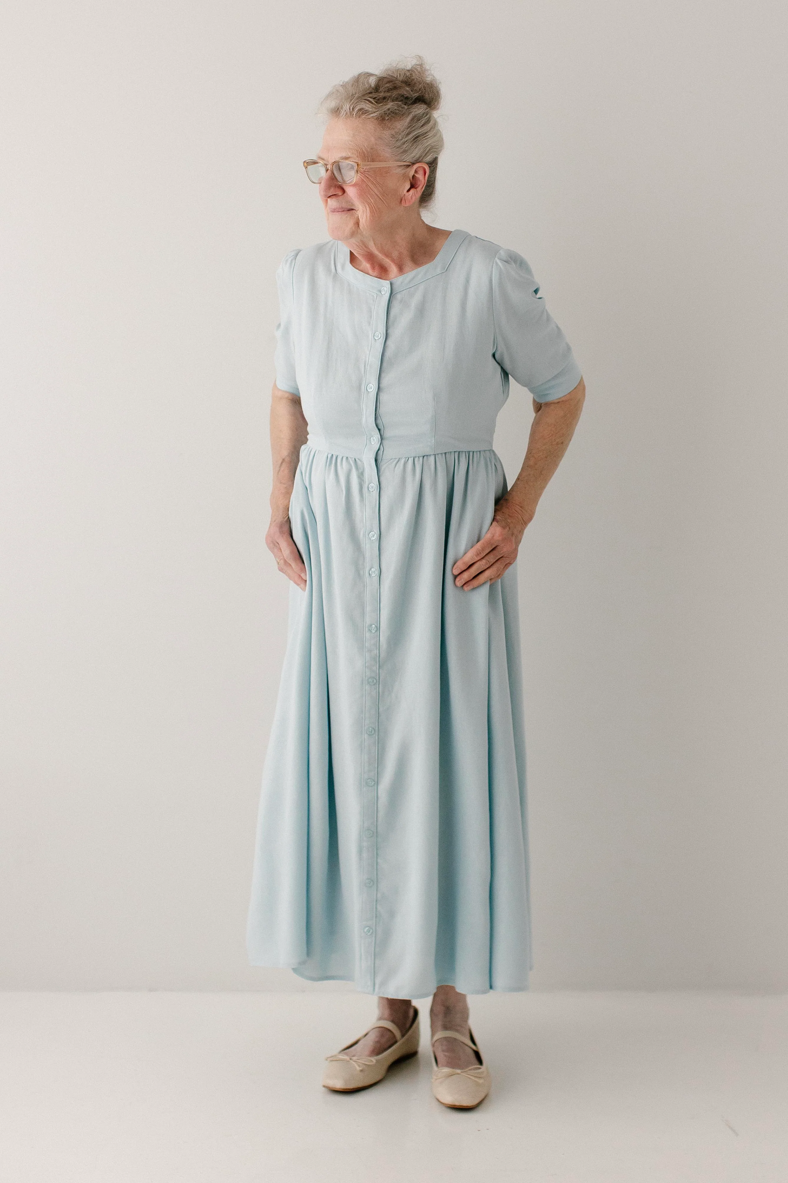 Nora Button Front A-Line Dress - Image 21