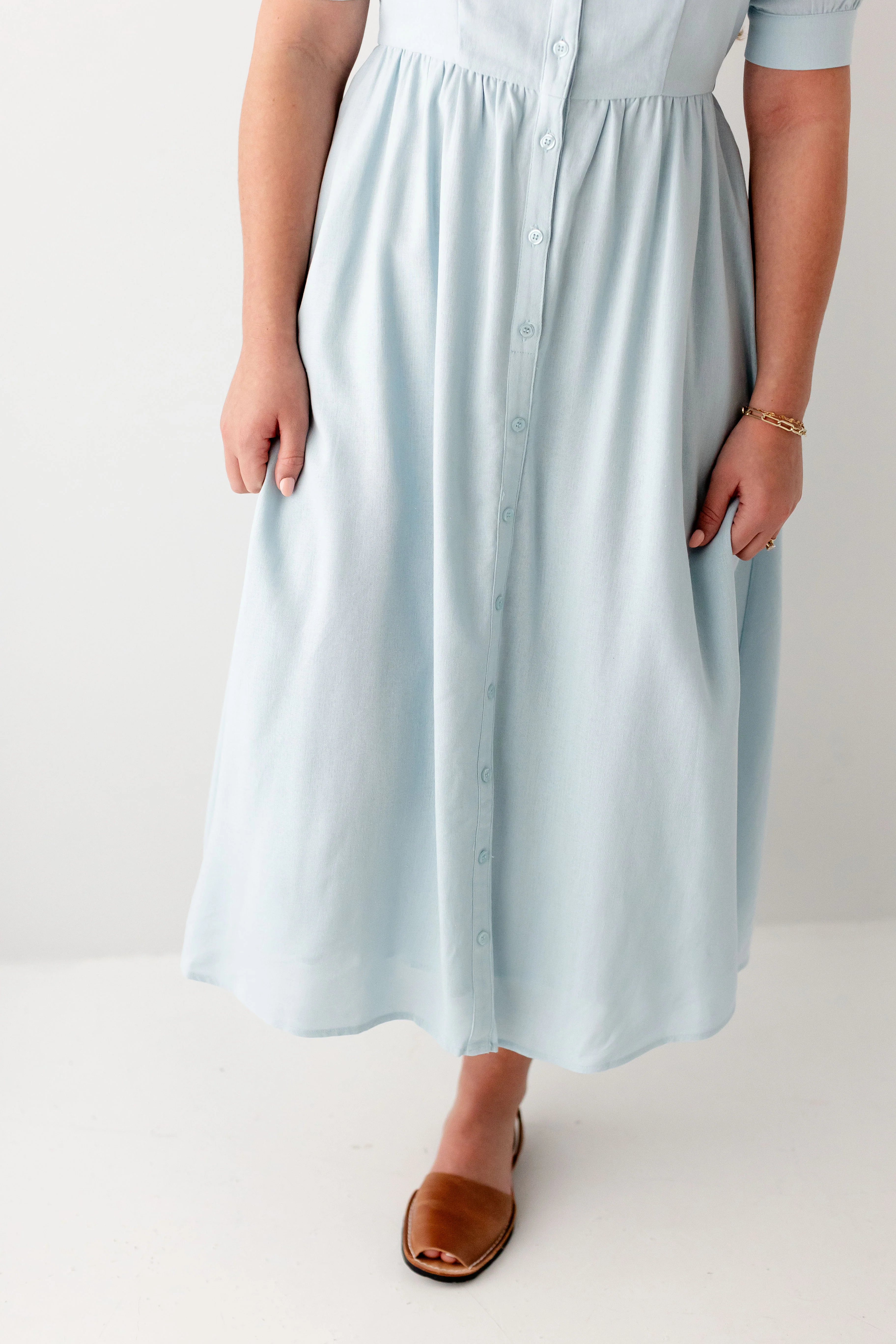 Nora Button Front A-Line Dress - Image 28