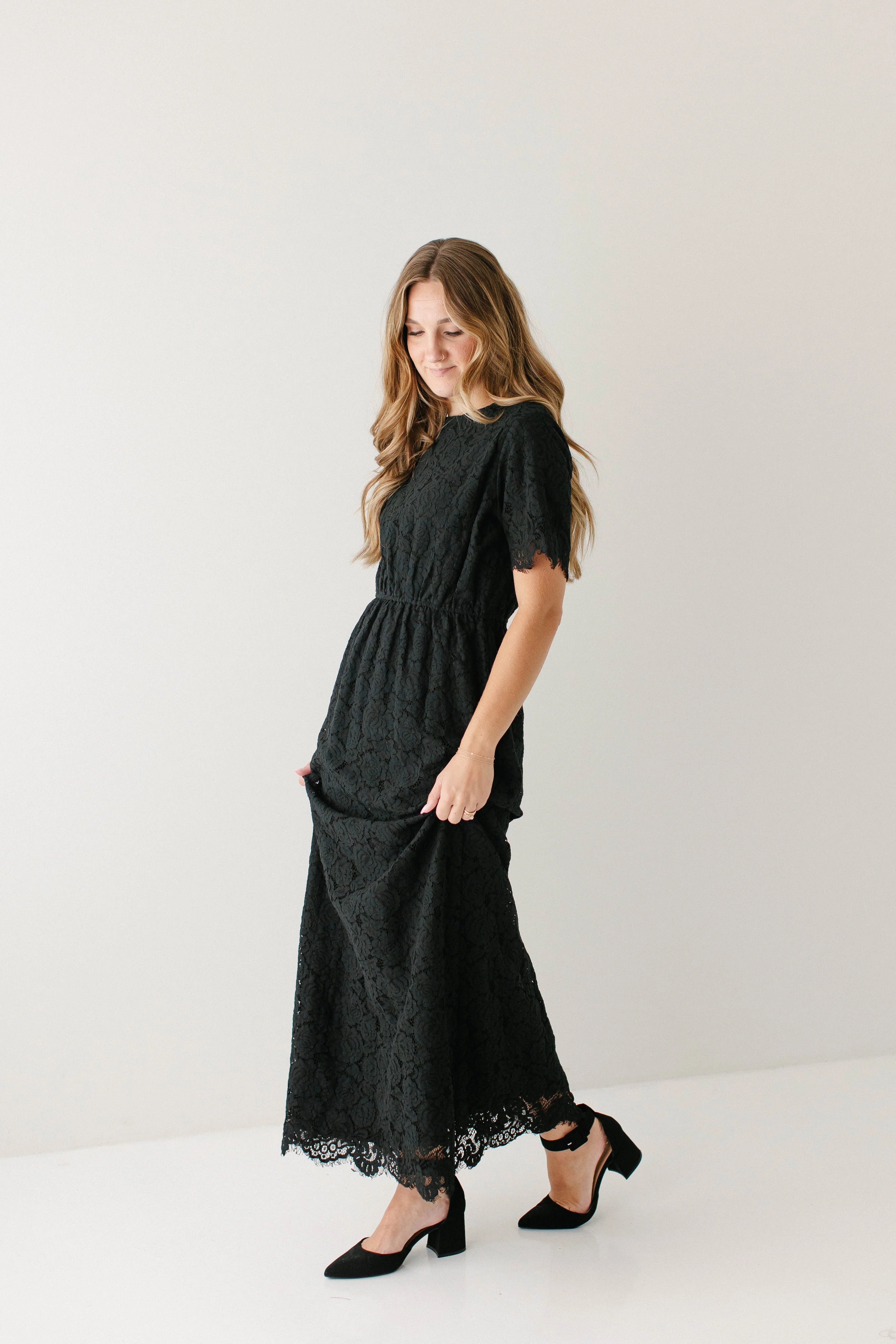 Odessa Round Neck Lace Maxi Dress FINAL SALE - Image 14