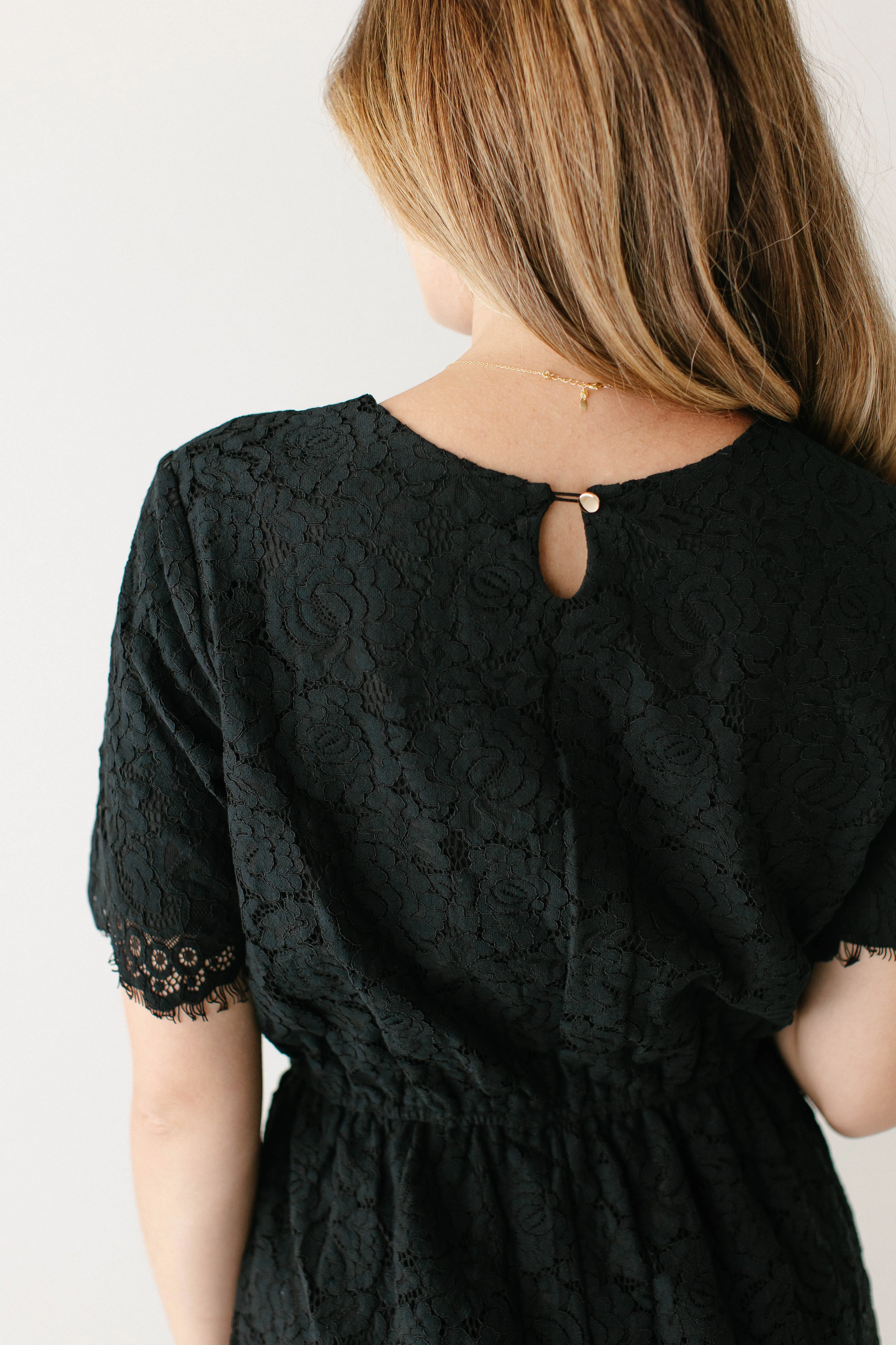 Odessa Round Neck Lace Maxi Dress FINAL SALE - Image 18