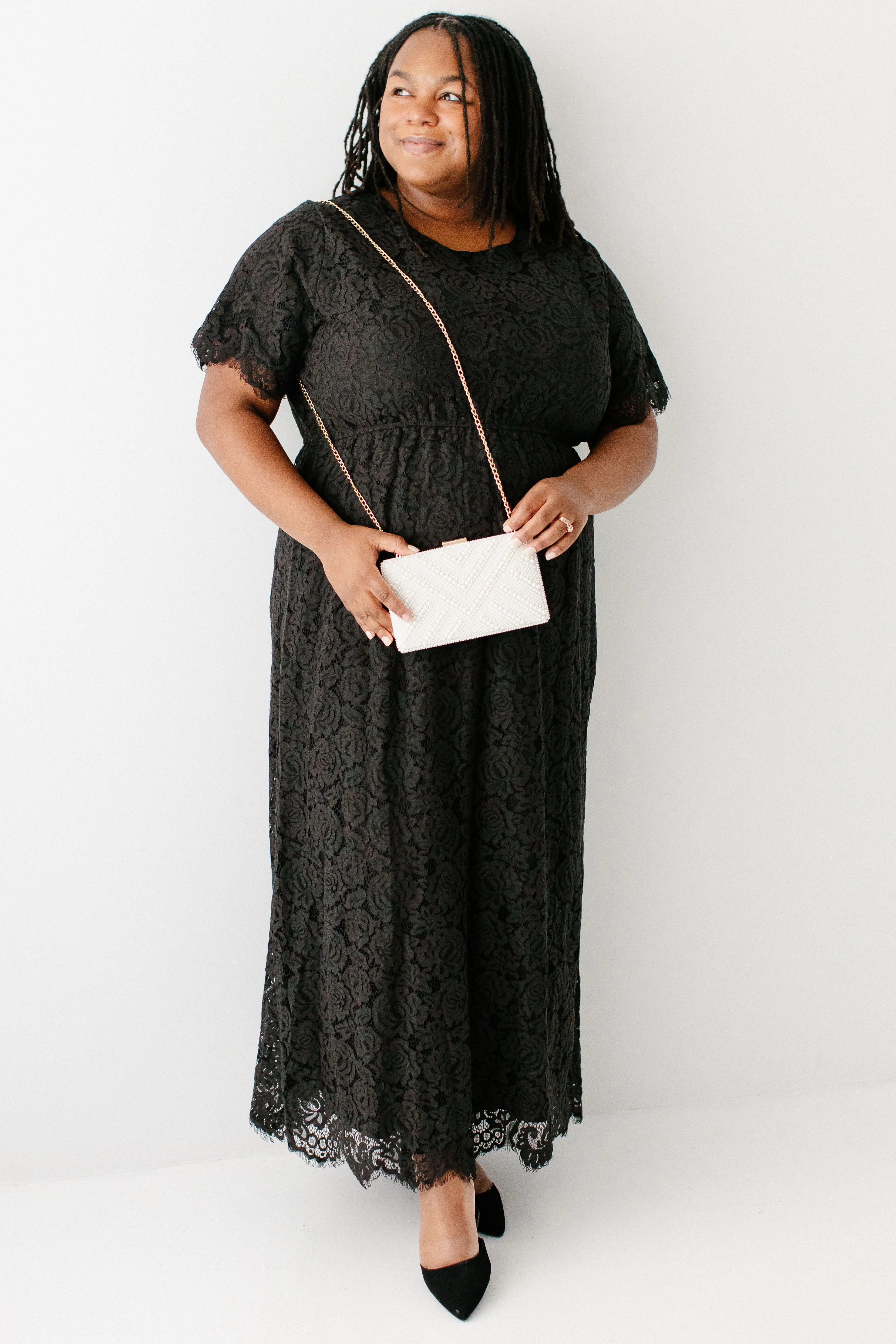 Odessa Round Neck Lace Maxi Dress FINAL SALE - Image 21