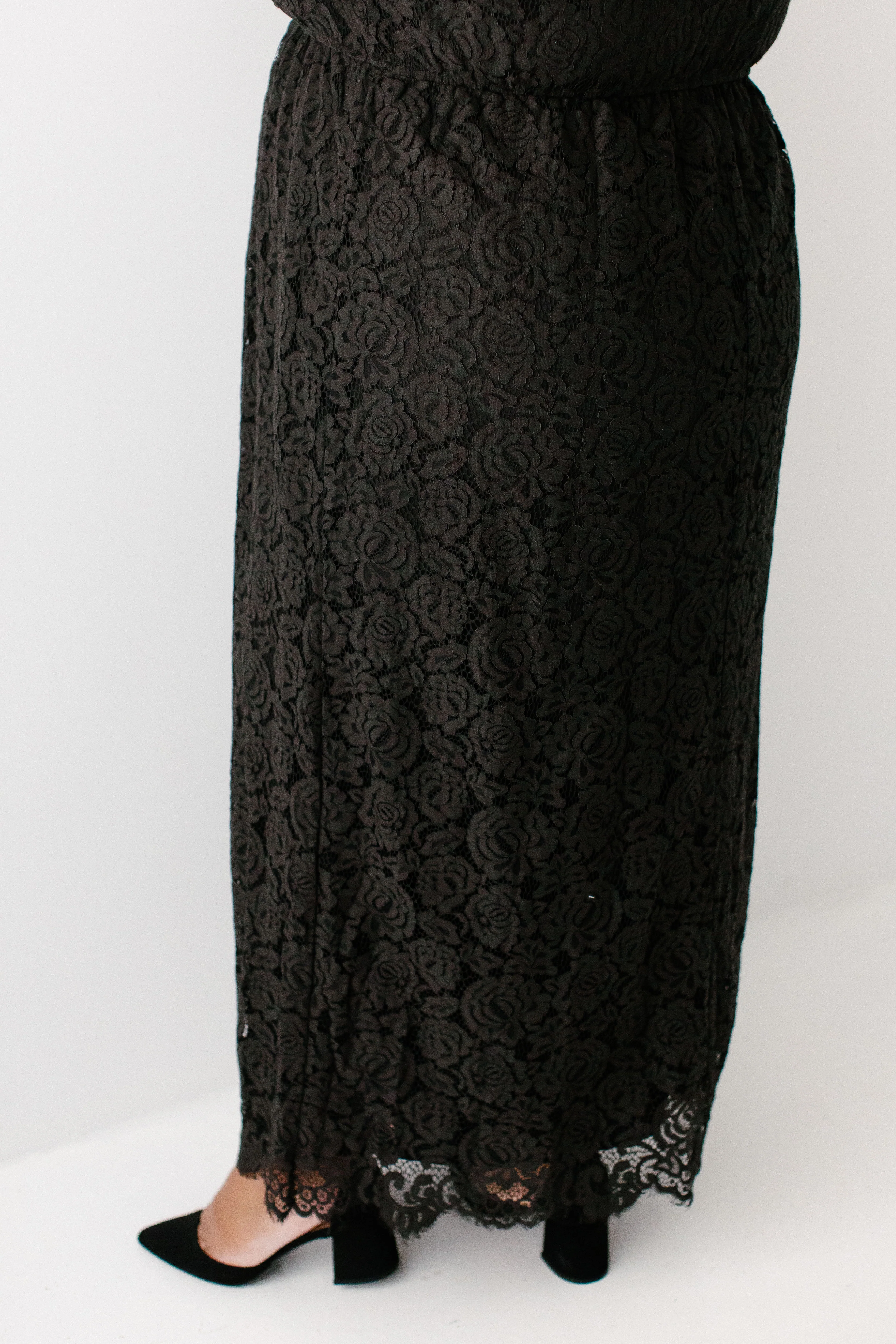 Odessa Round Neck Lace Maxi Dress FINAL SALE - Image 23